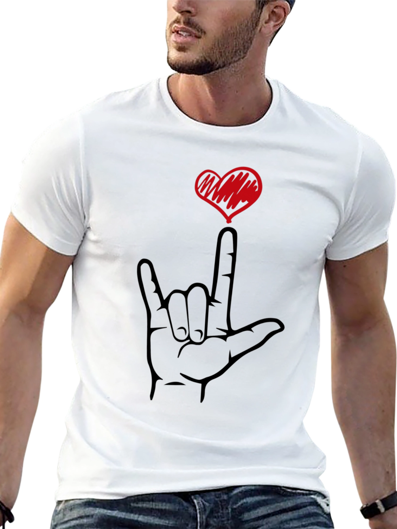 I Love You Sign Language Heart T-Shirt