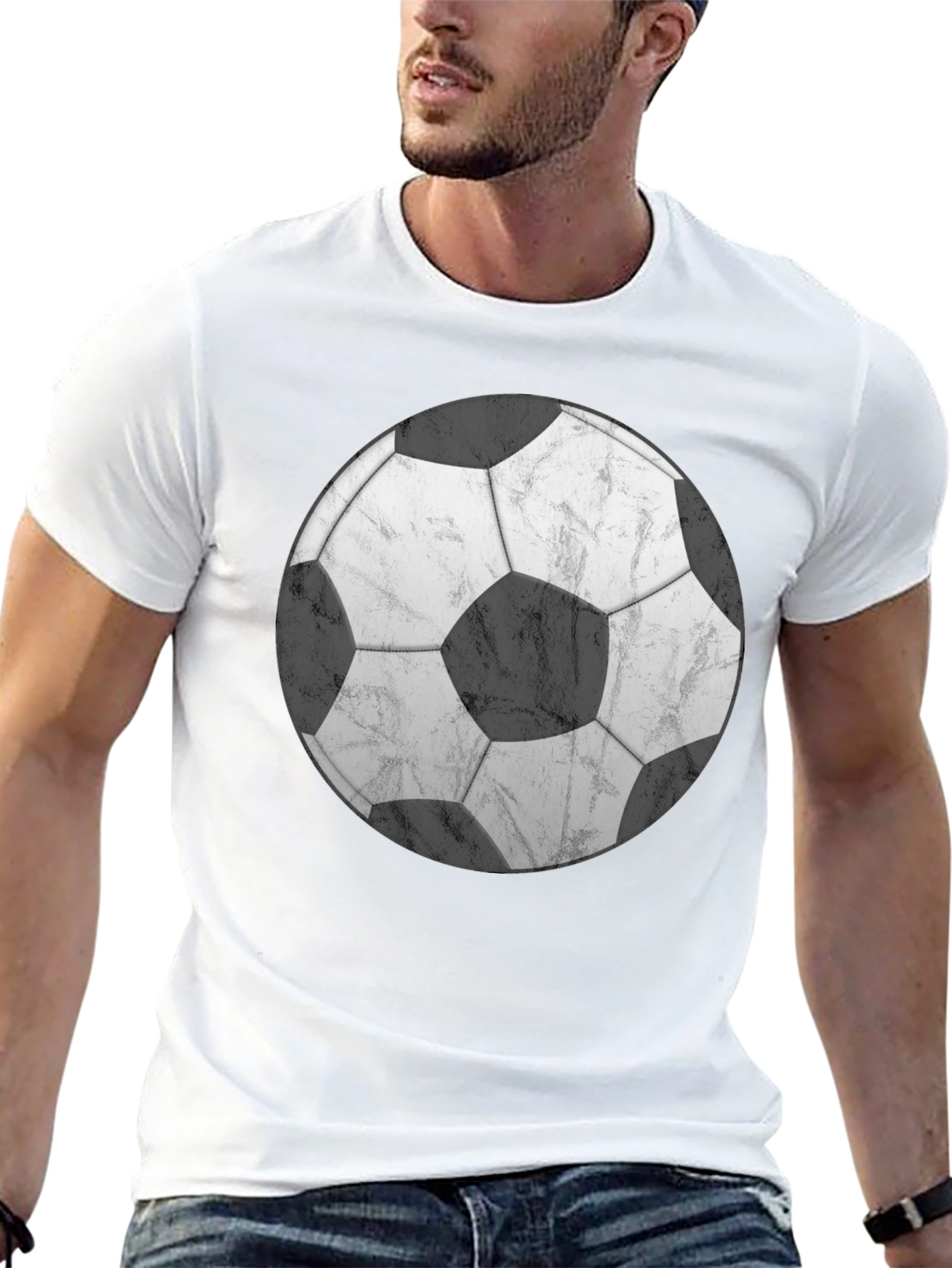 Soccer Ball Graphic T-Shirt - Classic Black Tee