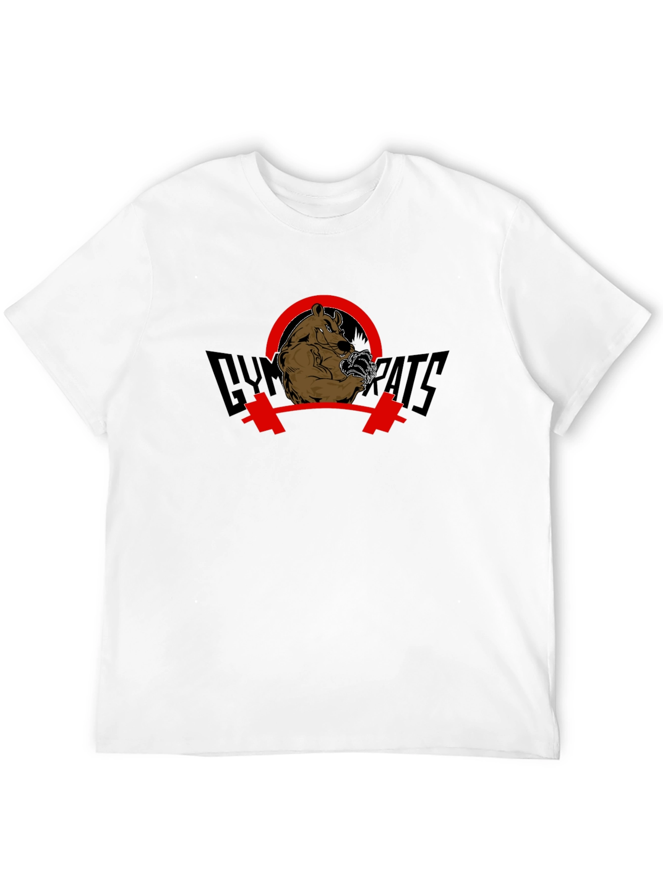 Gym Rats Graphic Tee - Bear Weightlifting Design