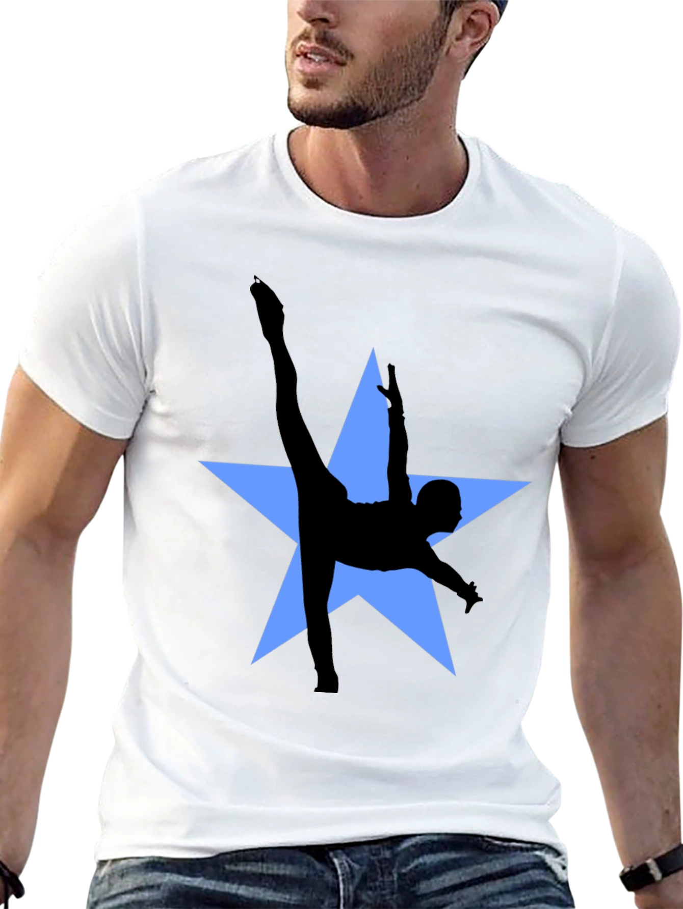 Gymnast Star Graphic Tee - Black