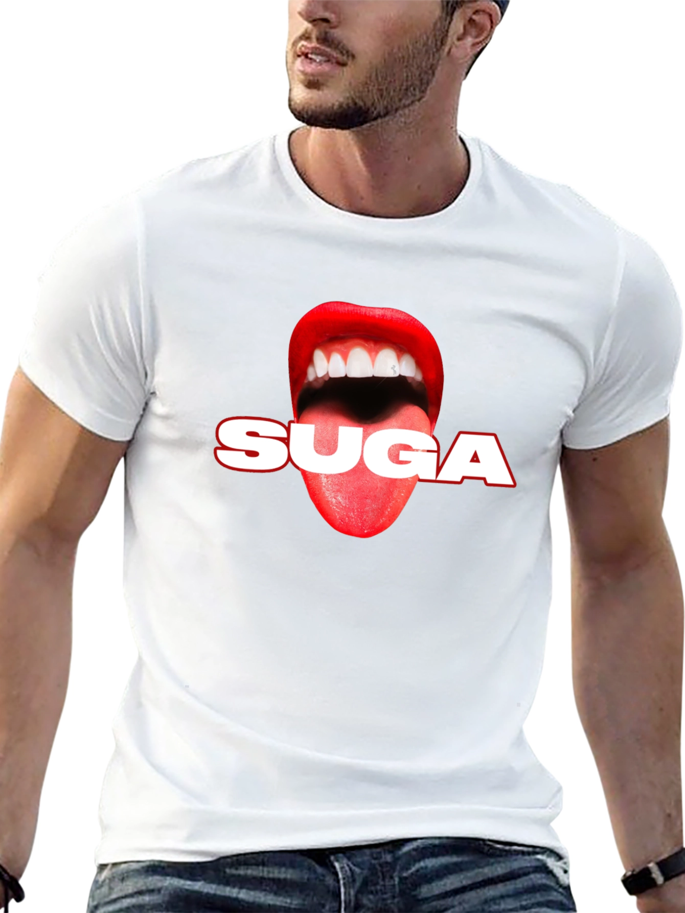 SUGA Lips Graphic Tee - Black