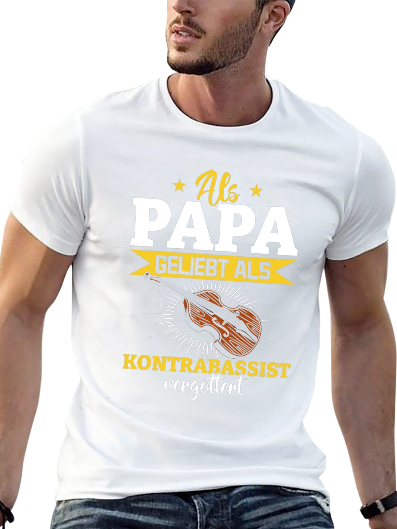 Als Papa Kontrabassist T-Shirt