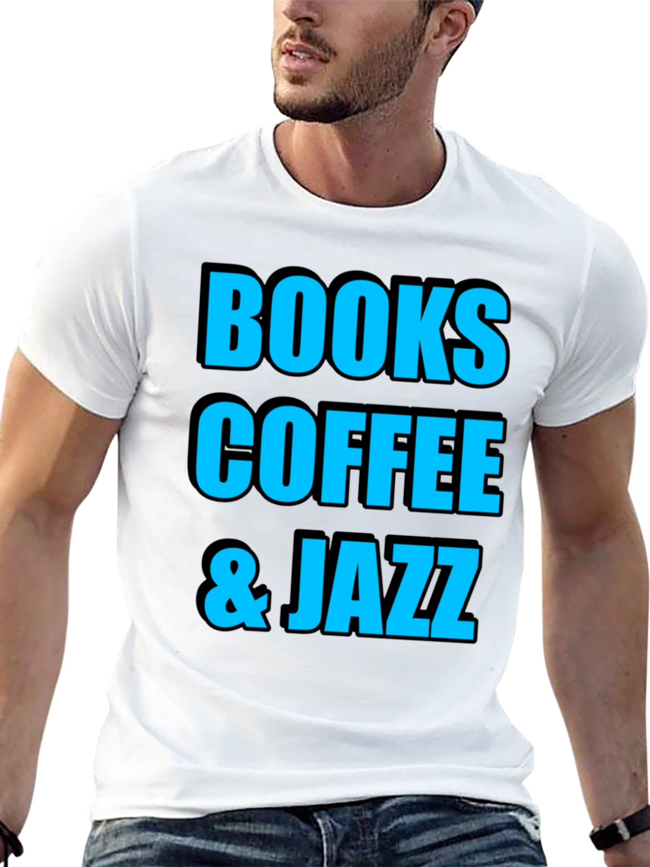 Books Coffee Jazz Graphic T-Shirt