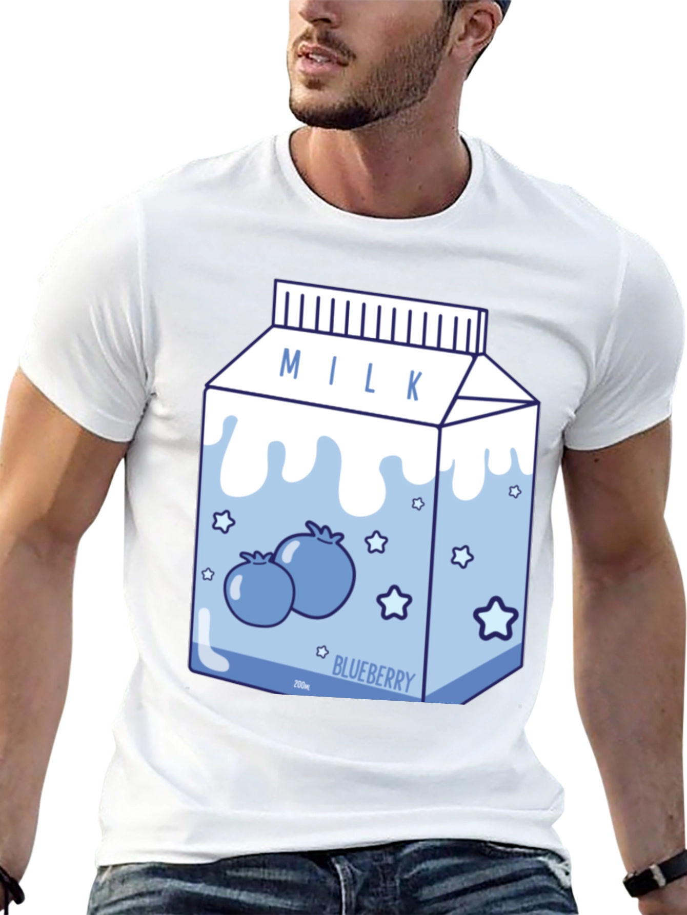 Blueberry Milk Cartoon T-Shirt