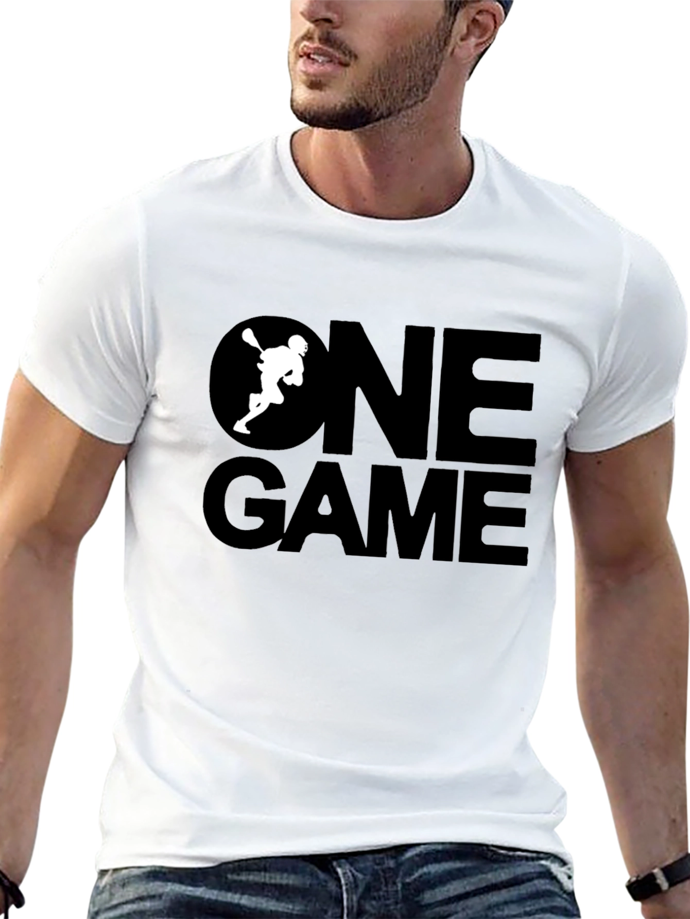 One Game Lacrosse Graphic Tee - Black