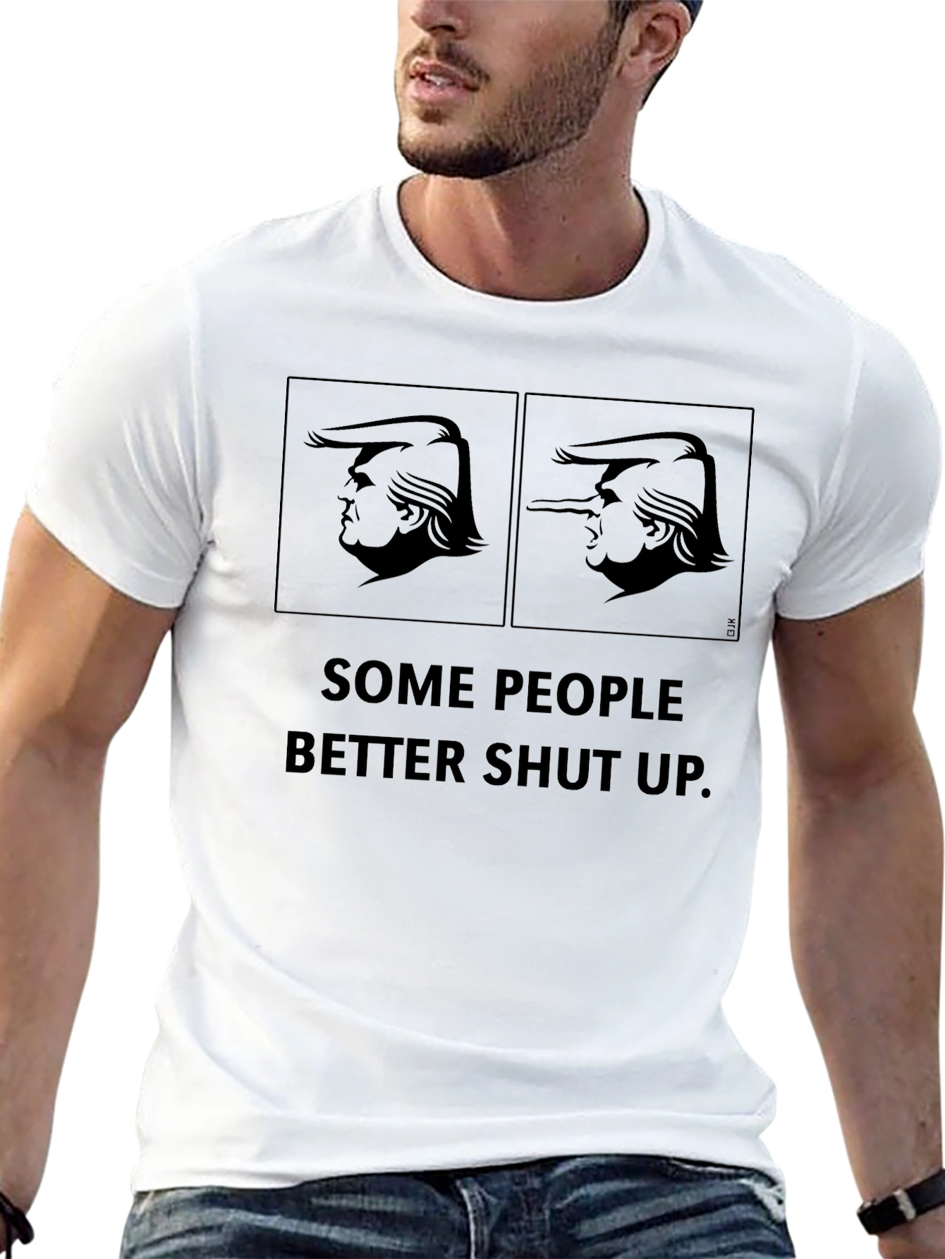 Trump Some People Better Shut Up Black T-Shirt
