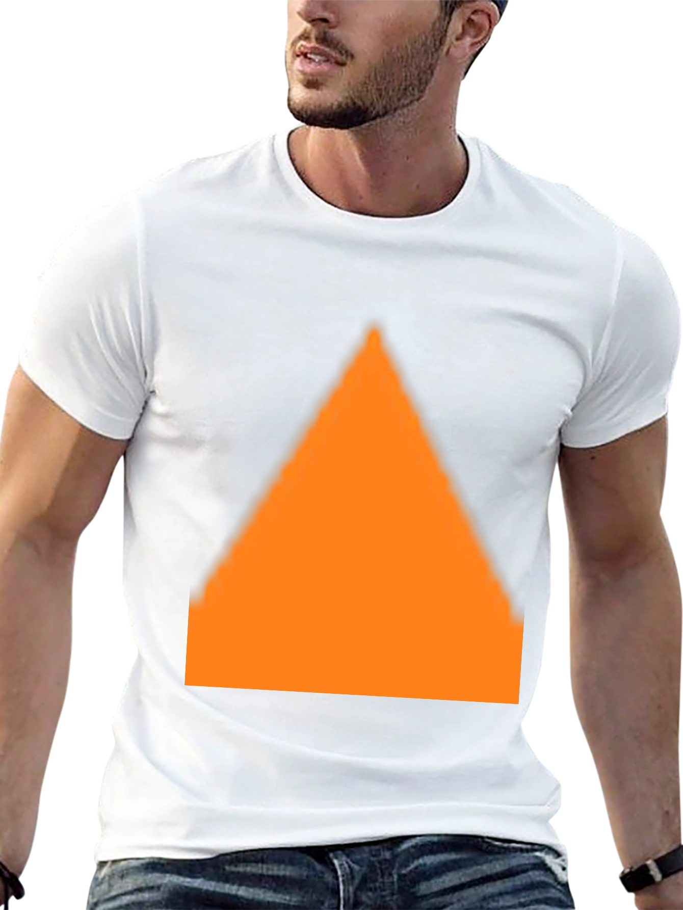 Bold Triangle Graphic Black T-Shirt