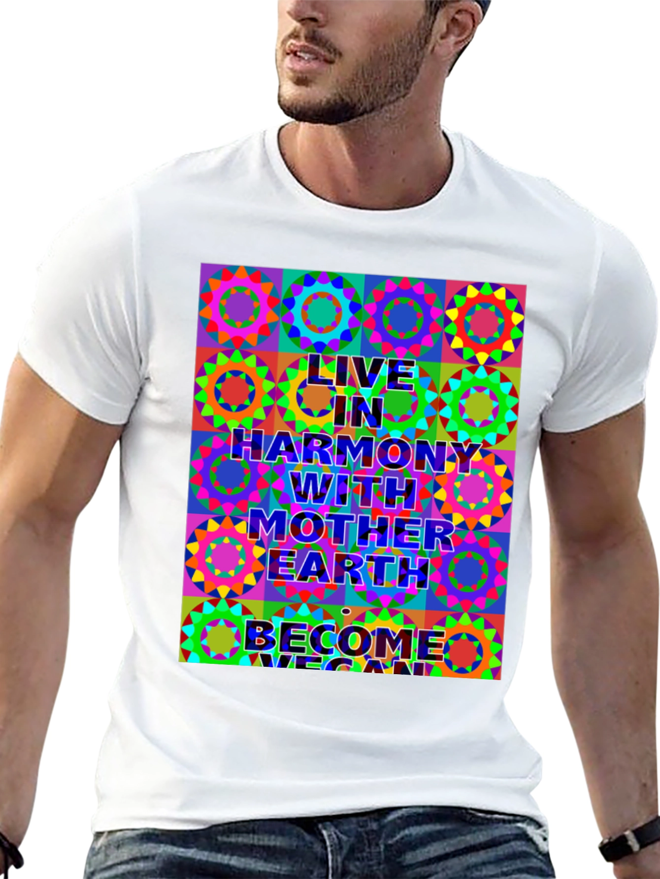 Live in Harmony T-Shirt - Vegan Earth Design