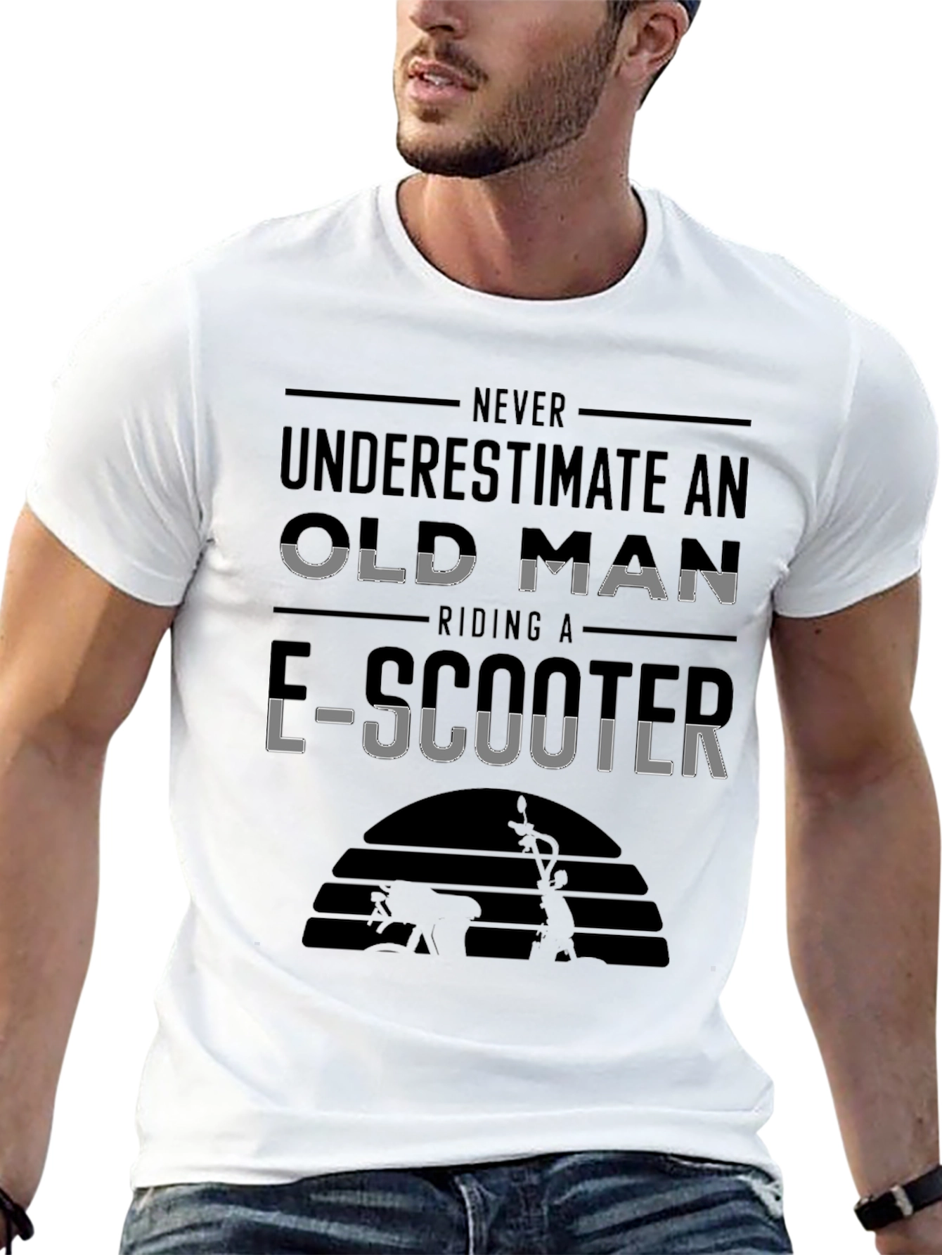 Funny E-Scooter Old Man T-Shirt