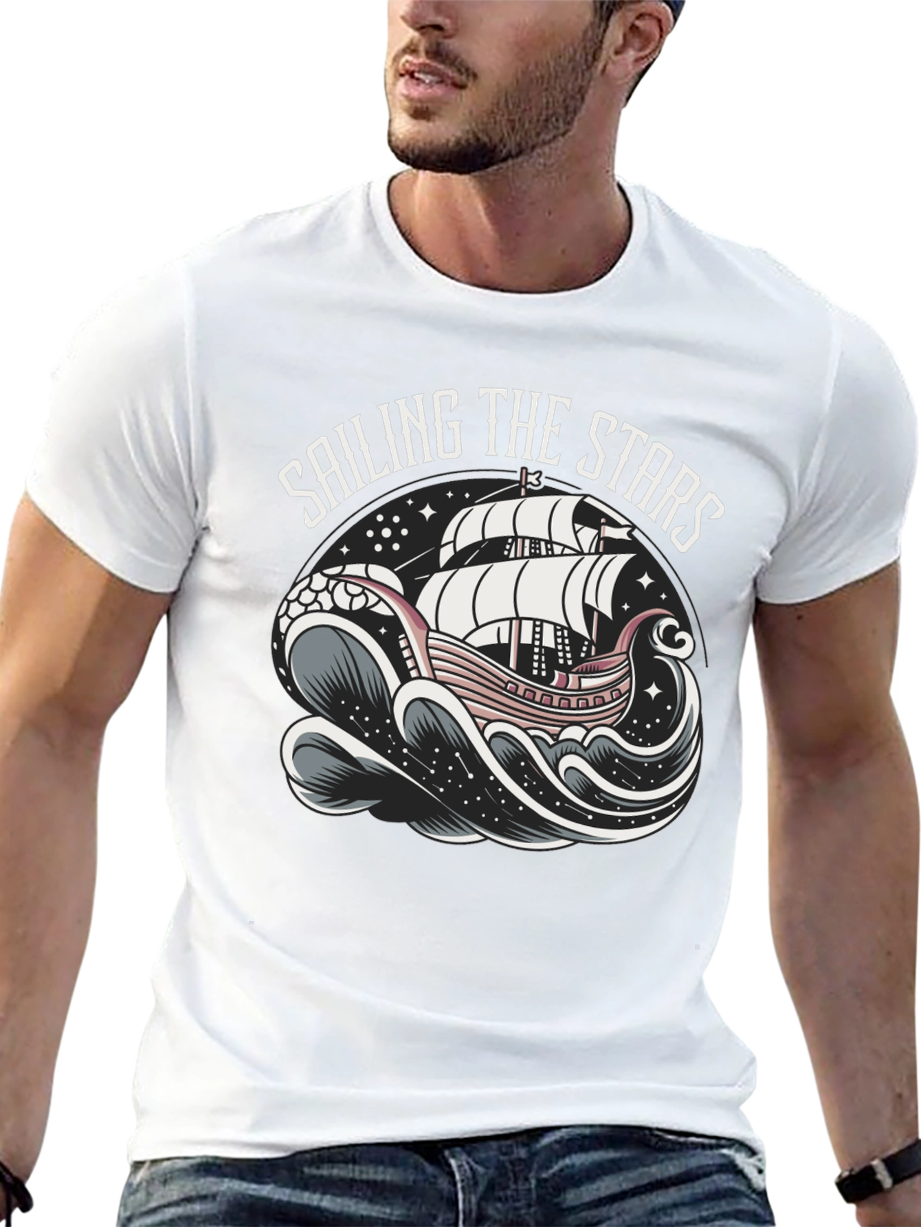 Sailing the Stars Graphic T-Shirt