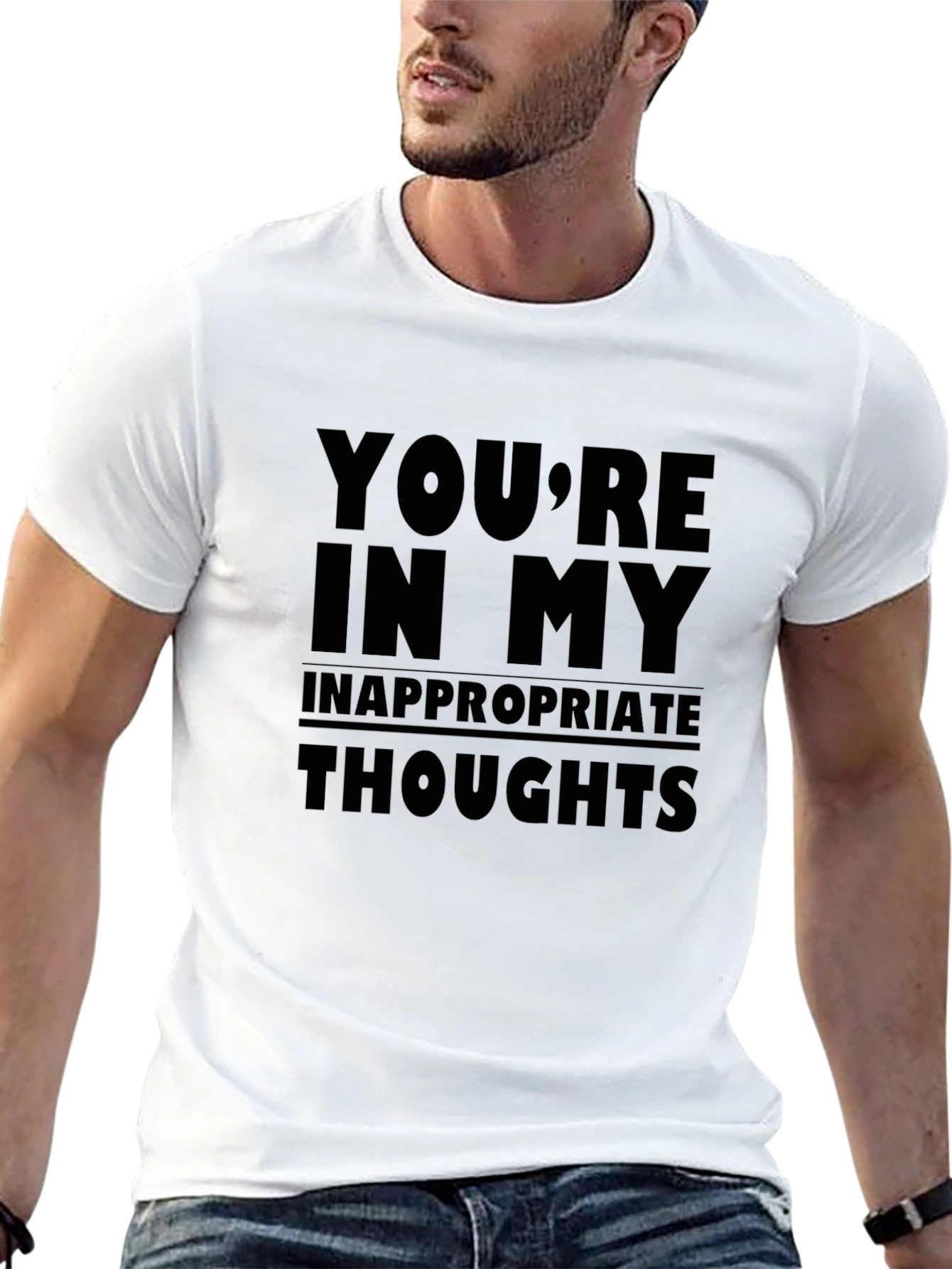 Inappropriate Thoughts Black Graphic Tee