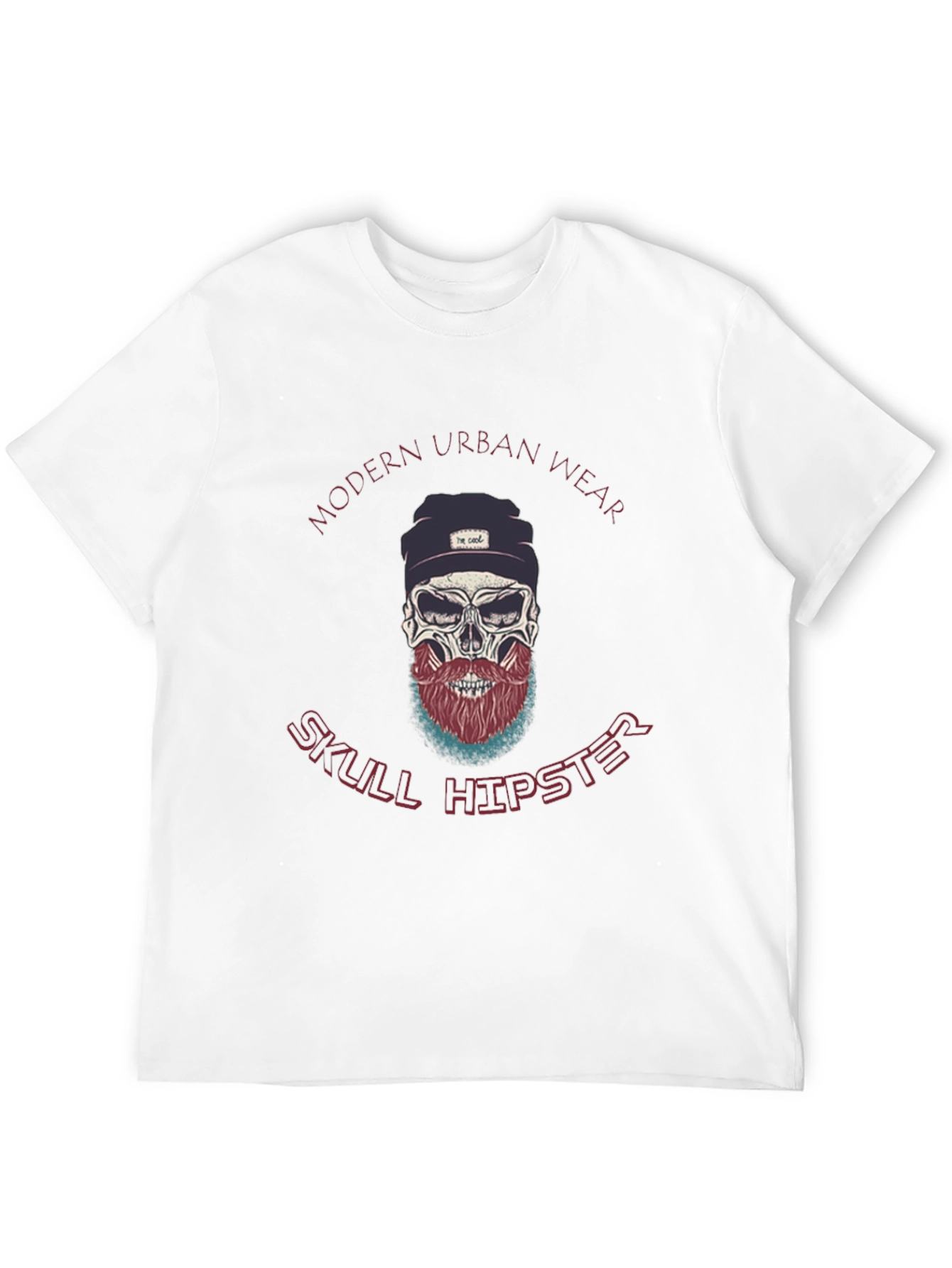 Modern Urban Wear Skull Hipster Black T-Shirt