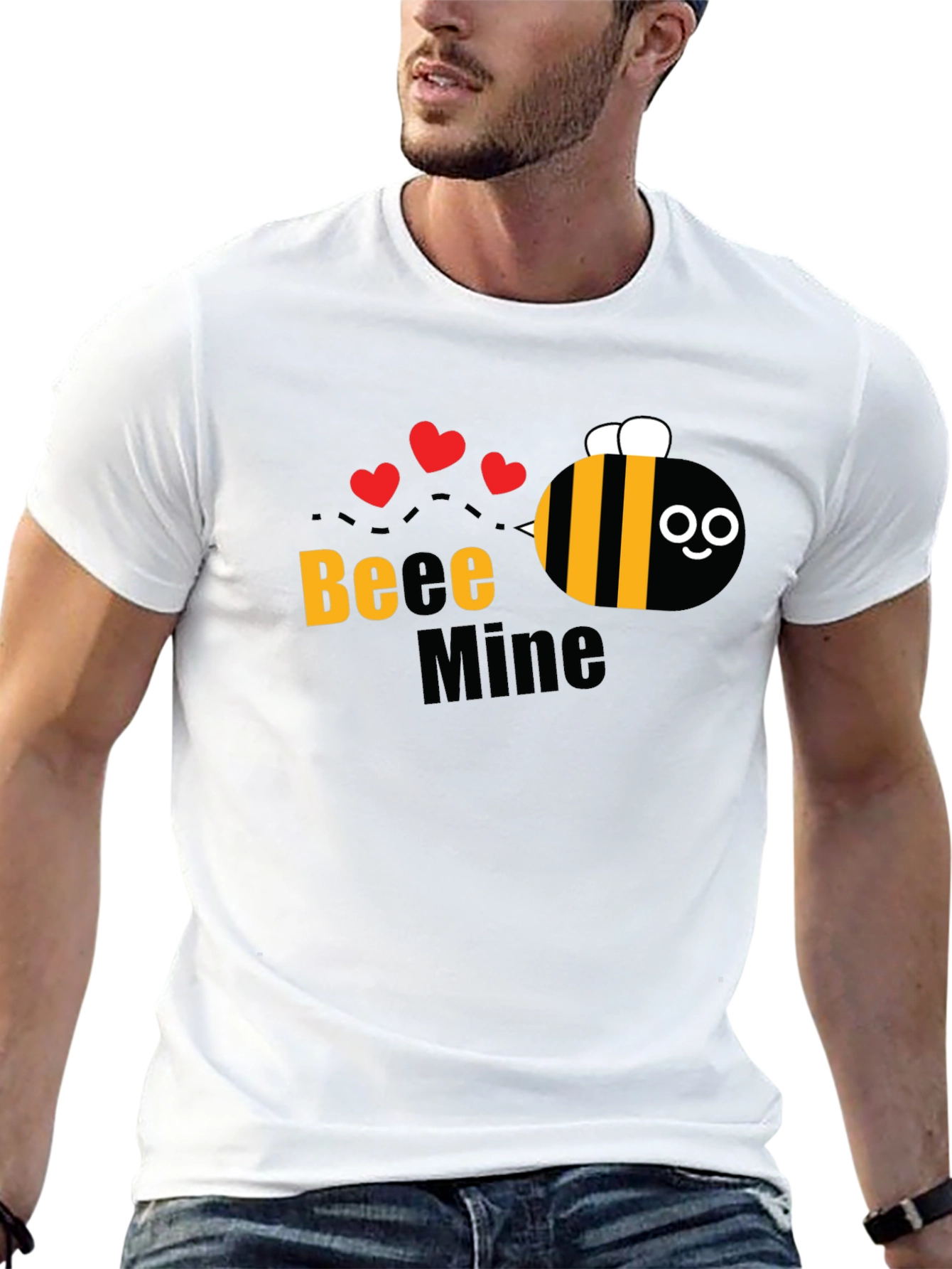 Bee Mine Valentines Day Graphic T-Shirt