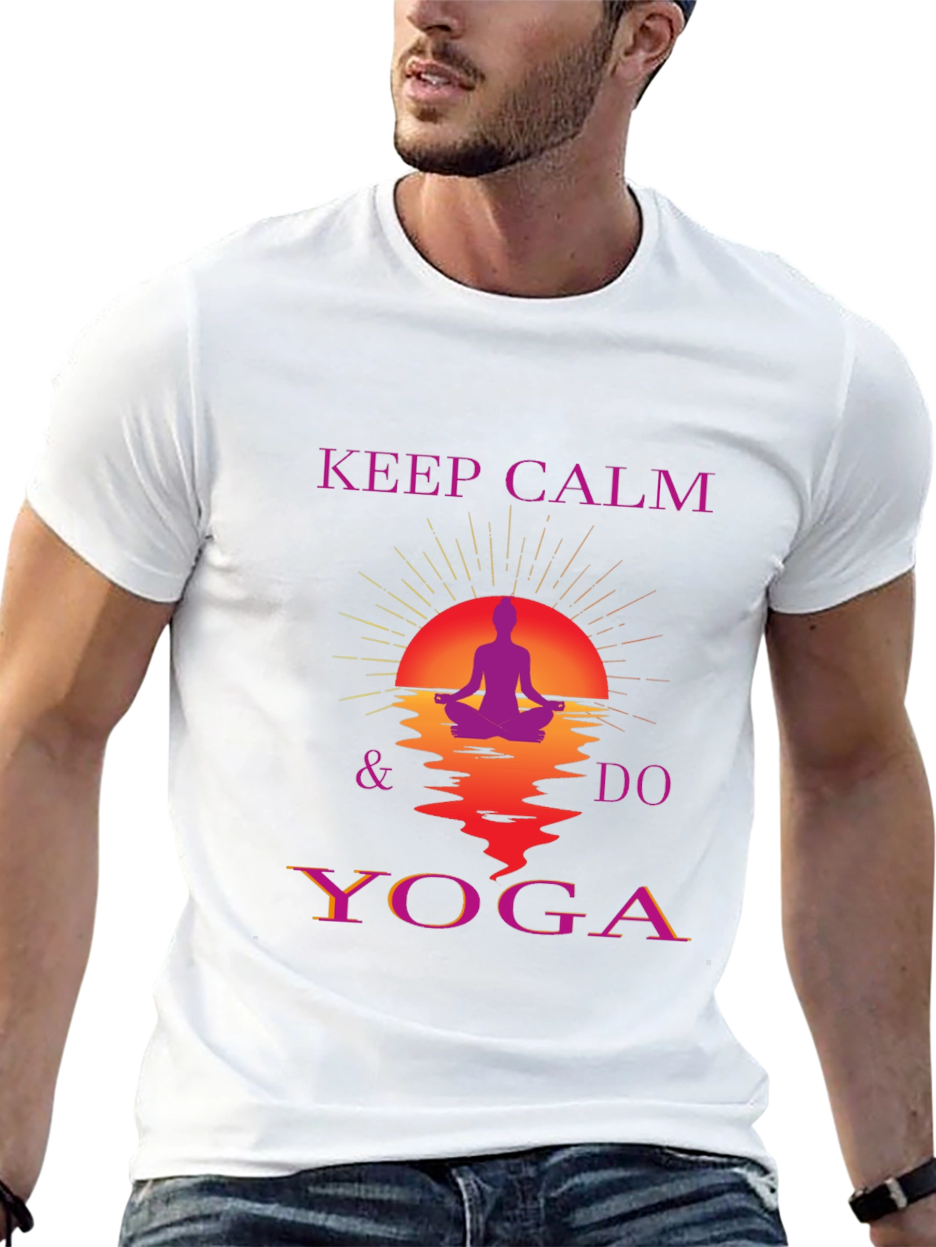 Keep Calm Do Yoga Graphic T-Shirt - Relaxed Fit
