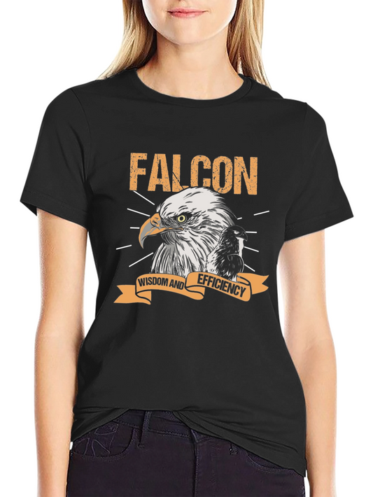 Falcon Wisdom & Efficiency Graphic Tee - Black