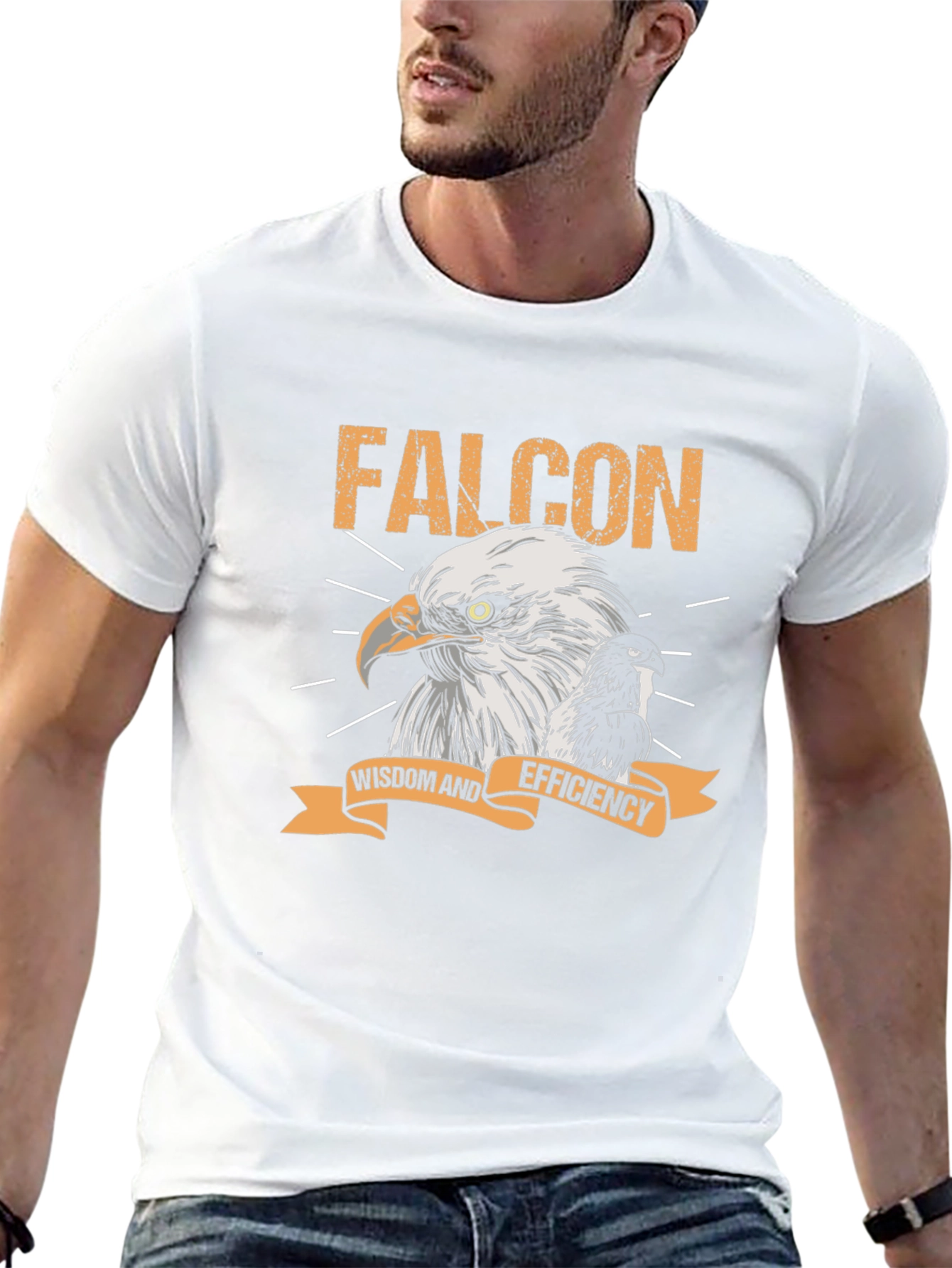 Falcon Wisdom & Efficiency Graphic Tee - Black