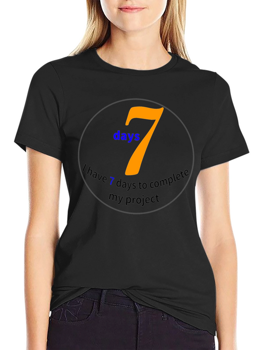 7 Days Project Black T-Shirt
