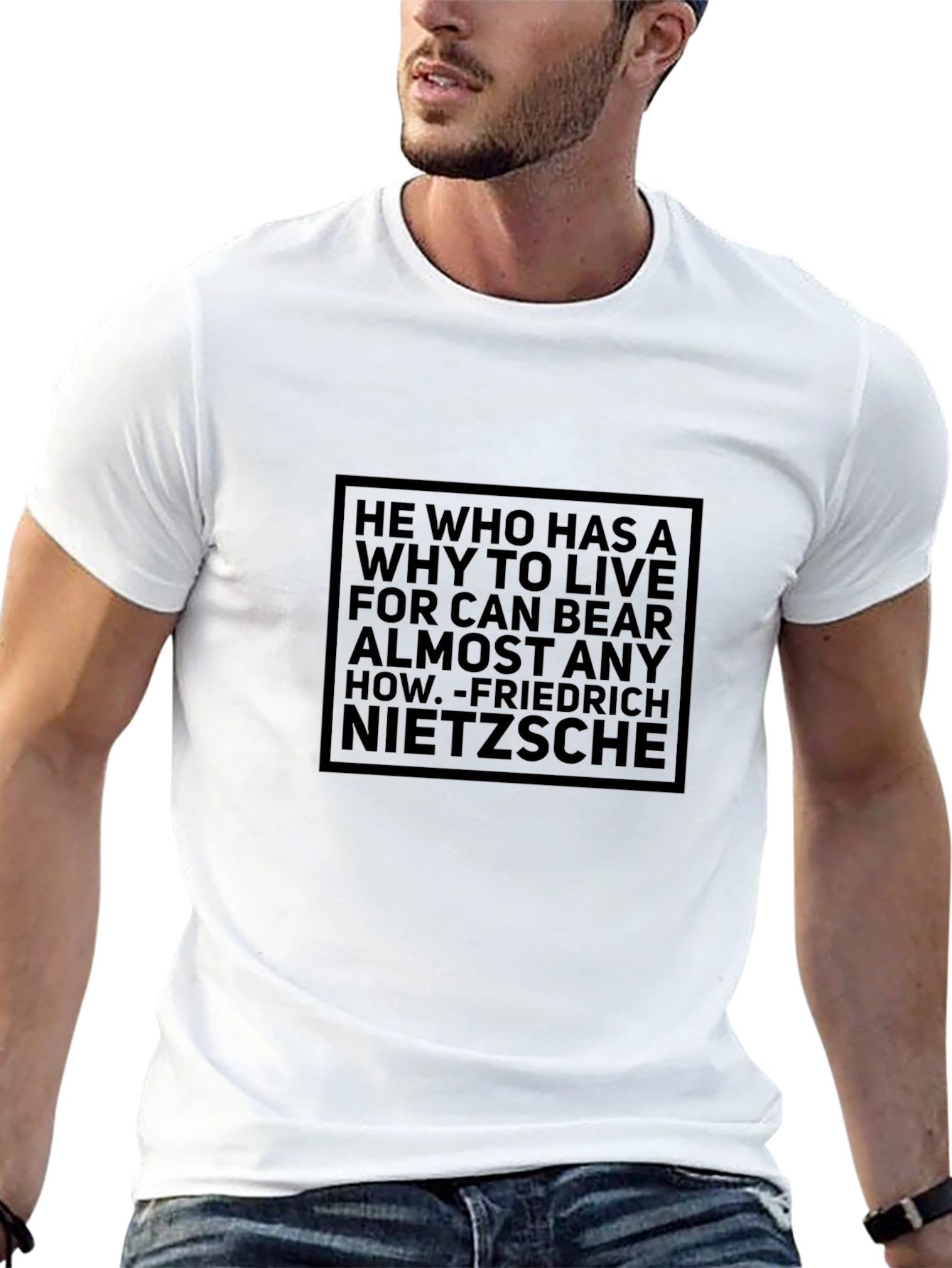 Nietzsche Quote T-Shirt - Motivational Philosophy Tee