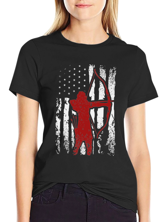American Flag Archer Graphic Tee
