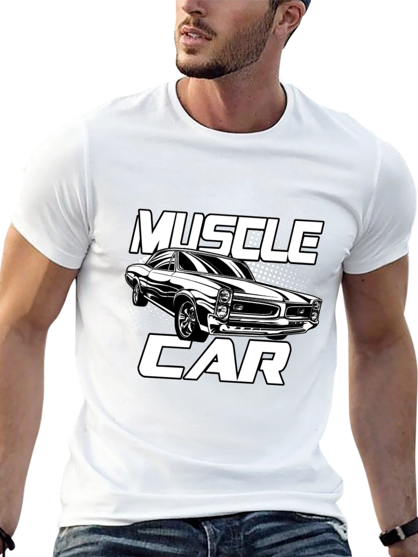 Muscle Car Graphic T-Shirt - Black