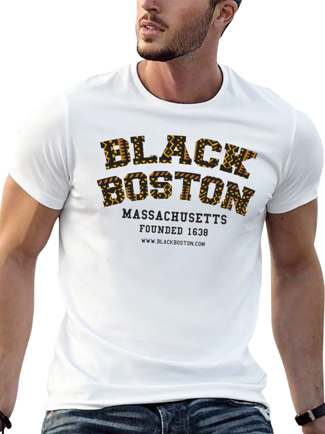 Black Boston Massachusetts T-Shirt