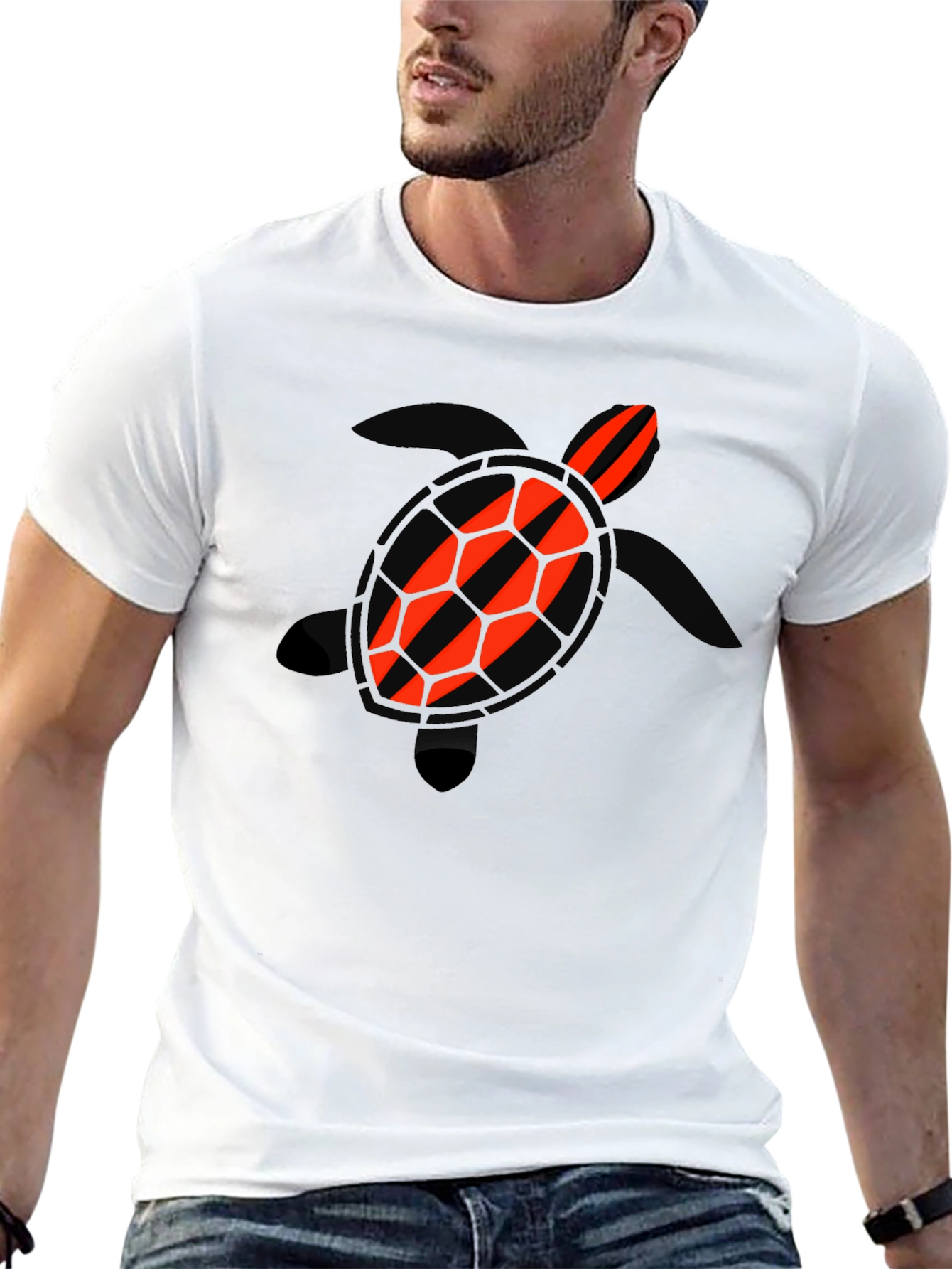Turtle Graphic Tee - Black Casual Shirt