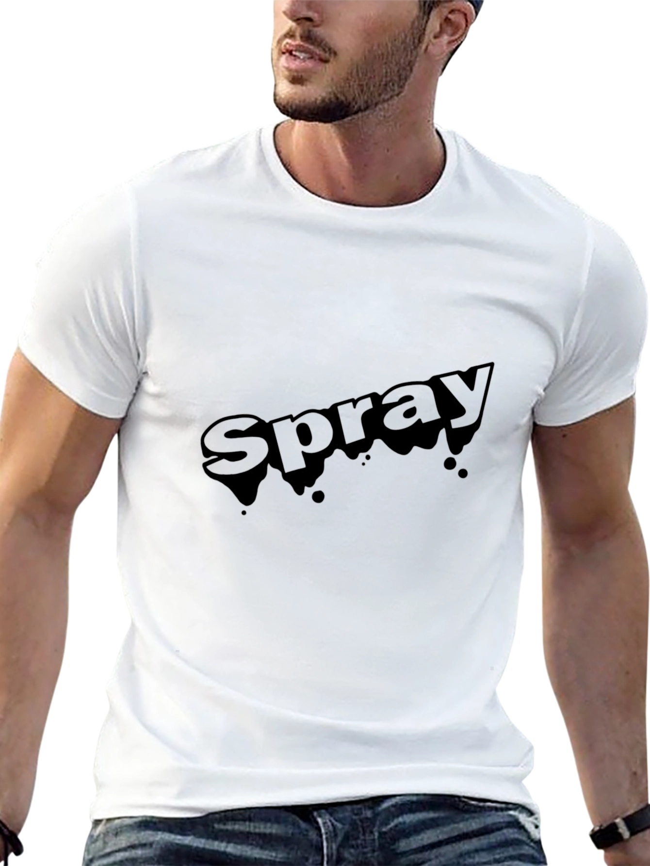 Mens Black Spray T-Shirt