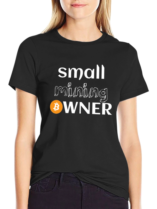 Bitcoin Small Mining Owner Black T-Shirt