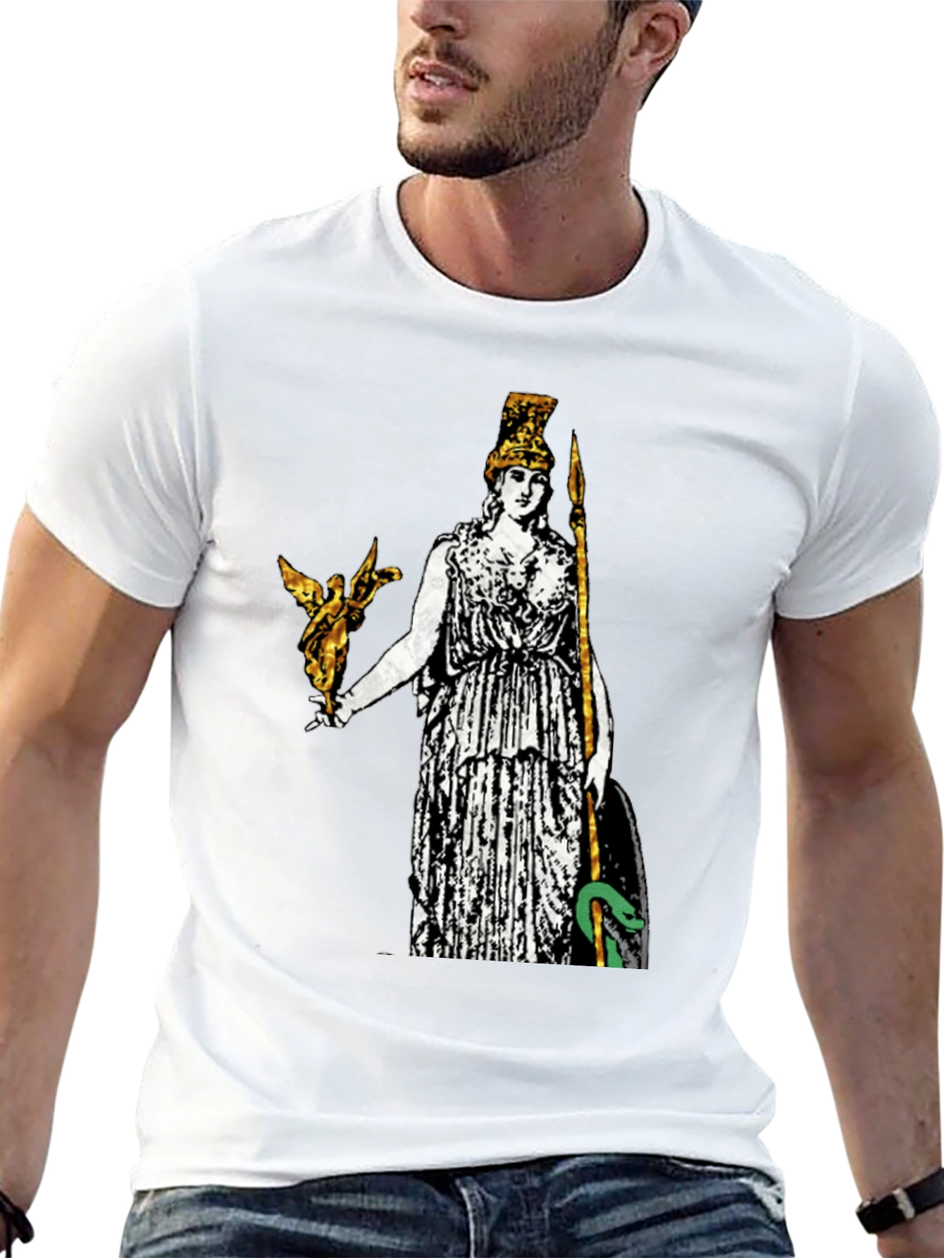 Athena Graphic Print Tee - Black