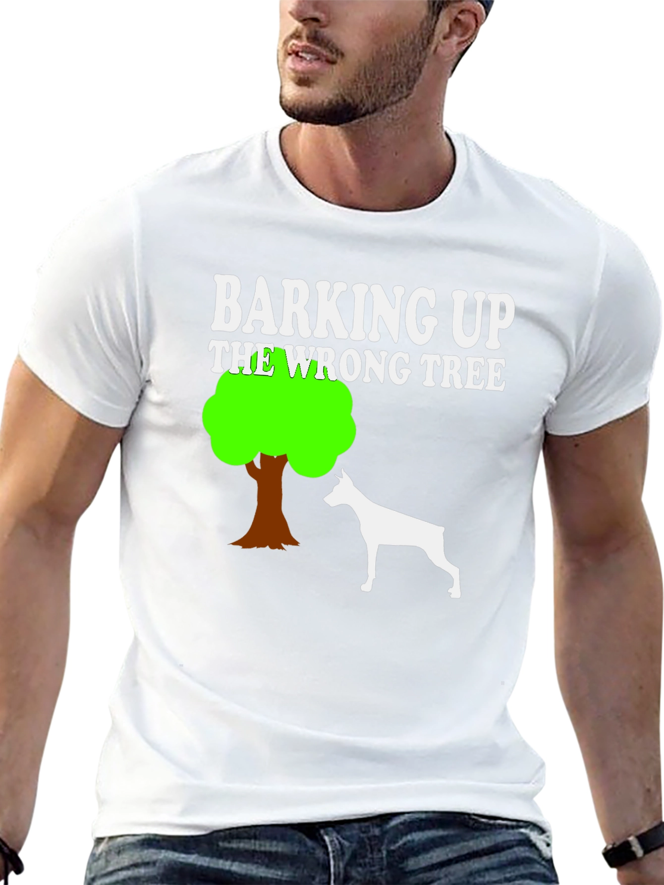 Barking Up The Wrong Tree Dog Graphic T-Shirt