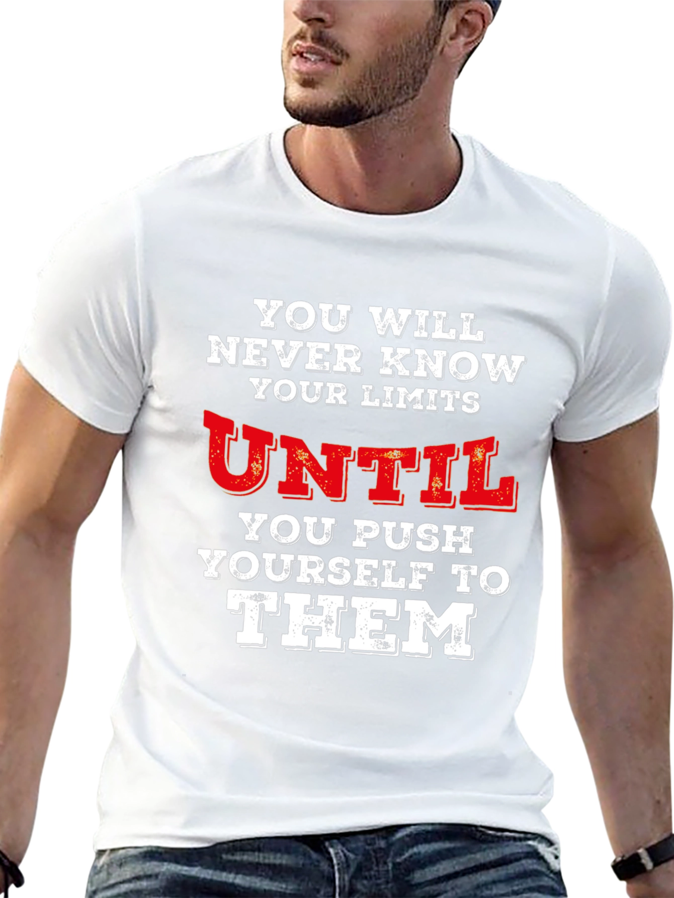 Motivational Limits Graphic Tee - Black