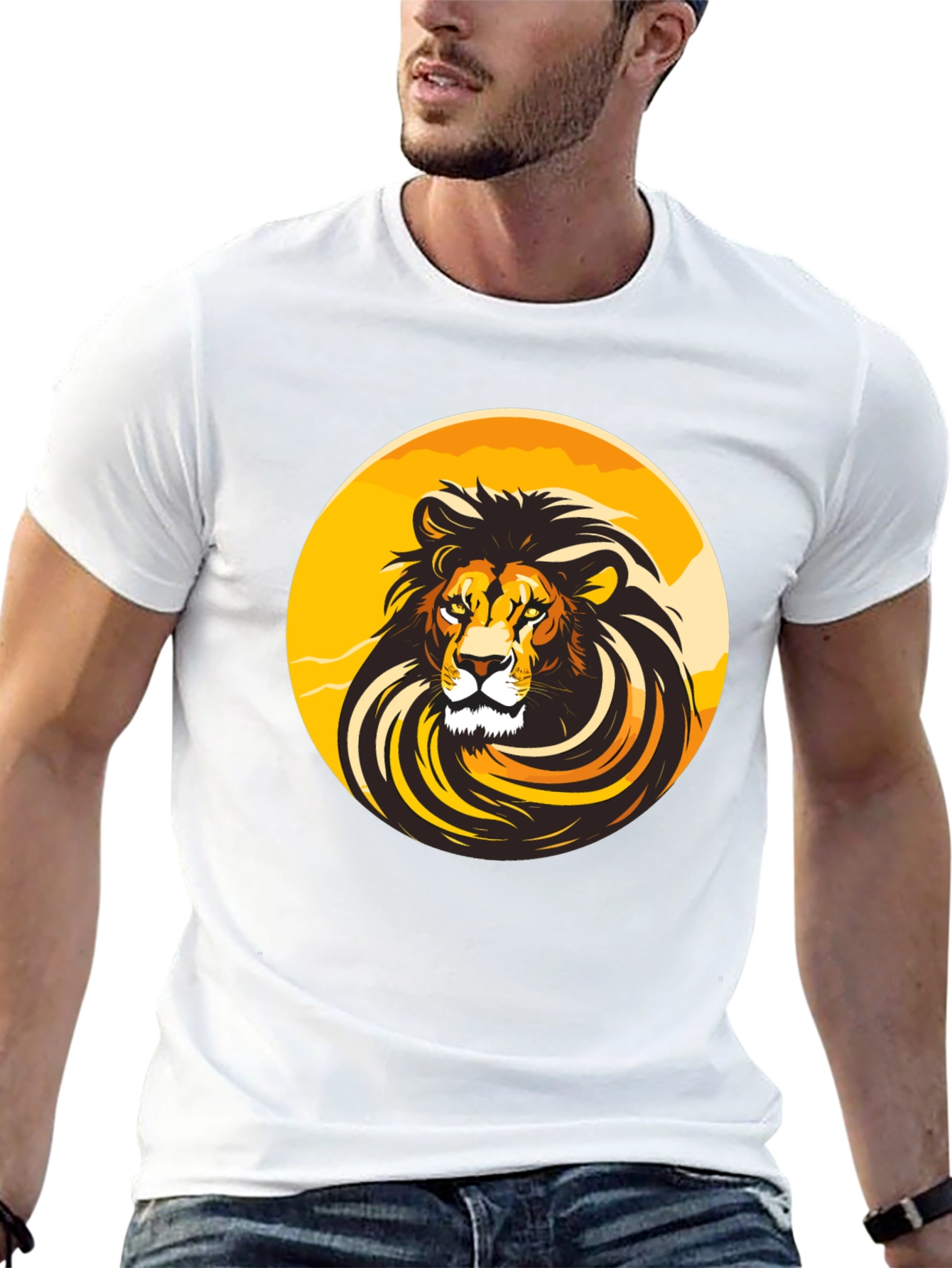 Lion Graphic Black T-Shirt