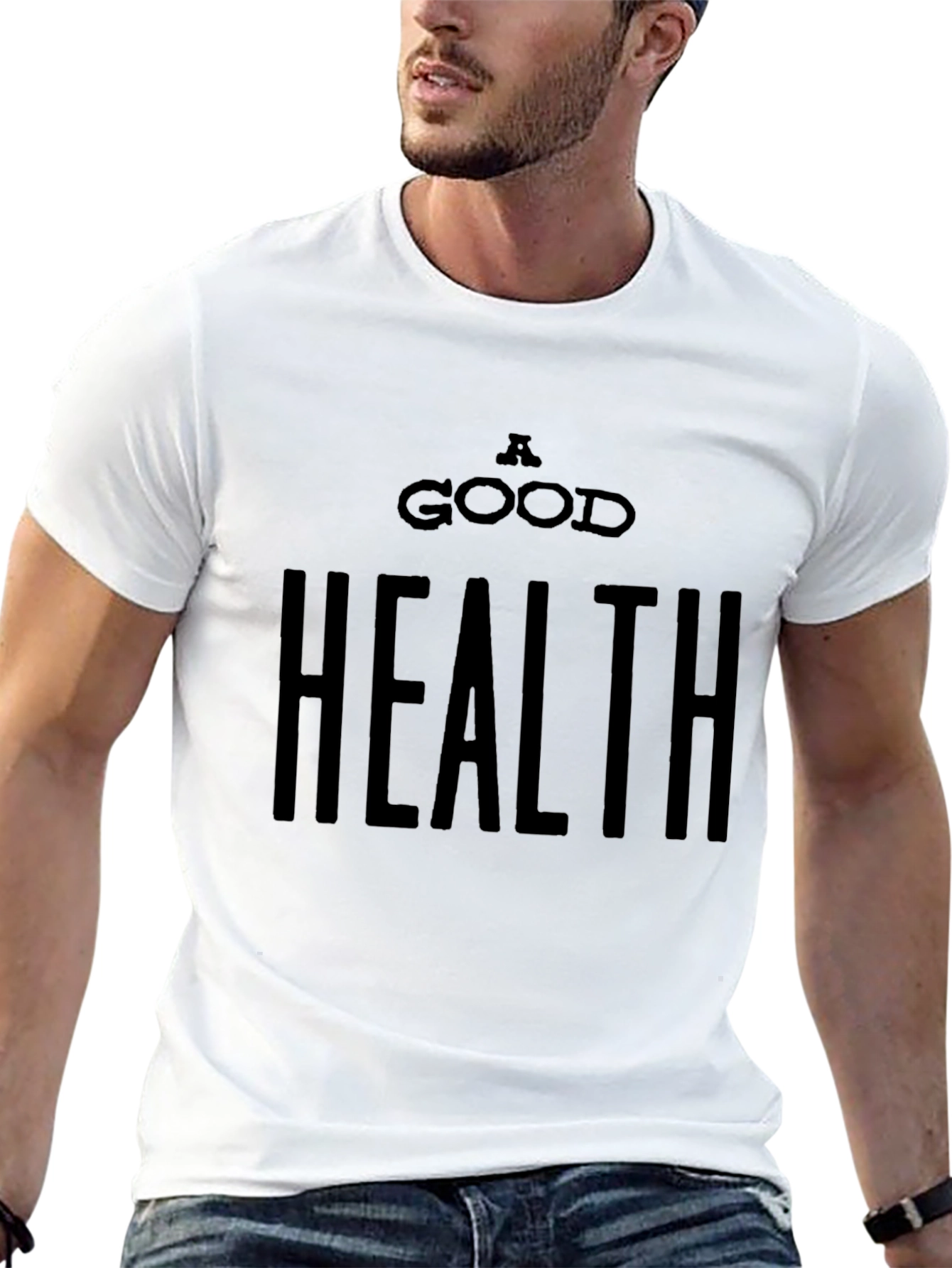 A Good Health Black Graphic T-Shirt
