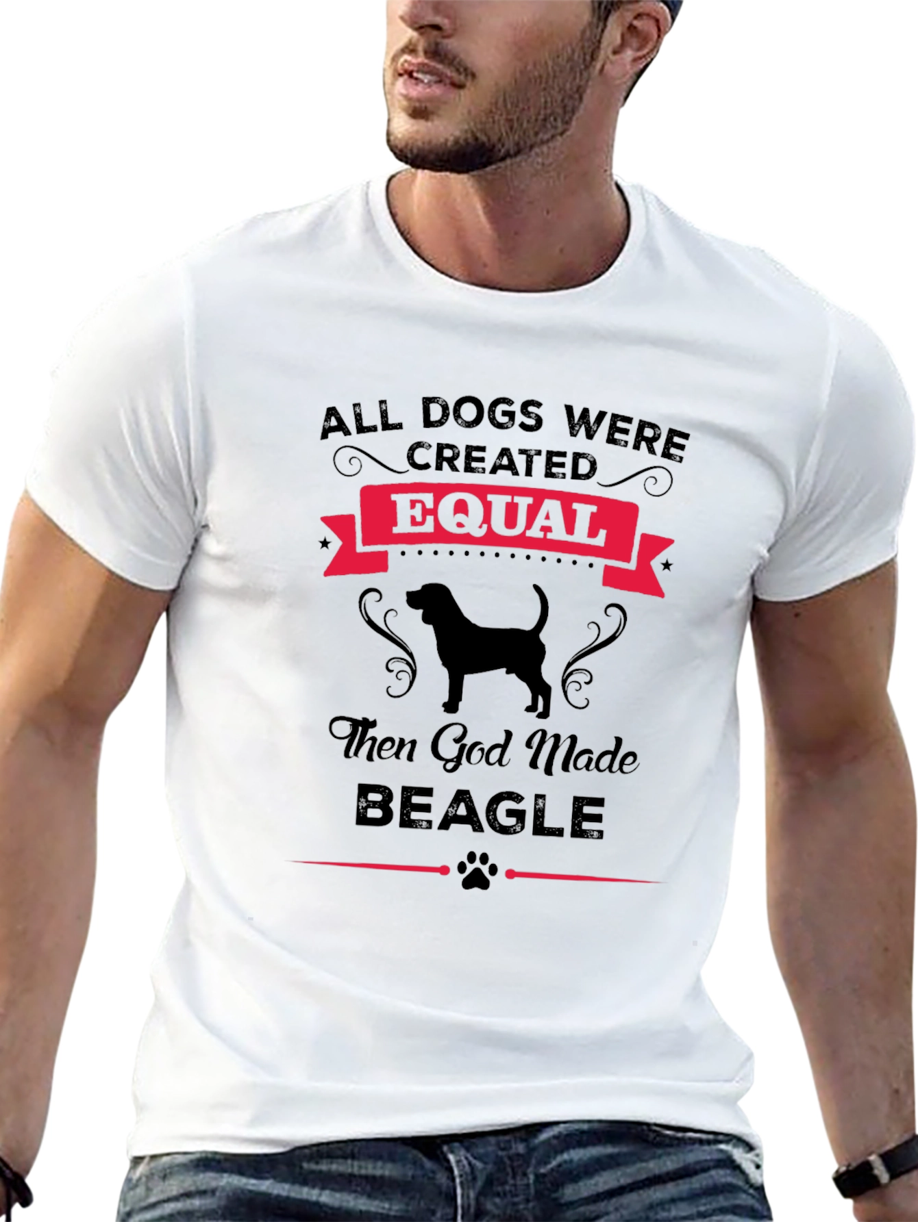 All Dogs Created Equal Then God Made Beagle T-Shirt