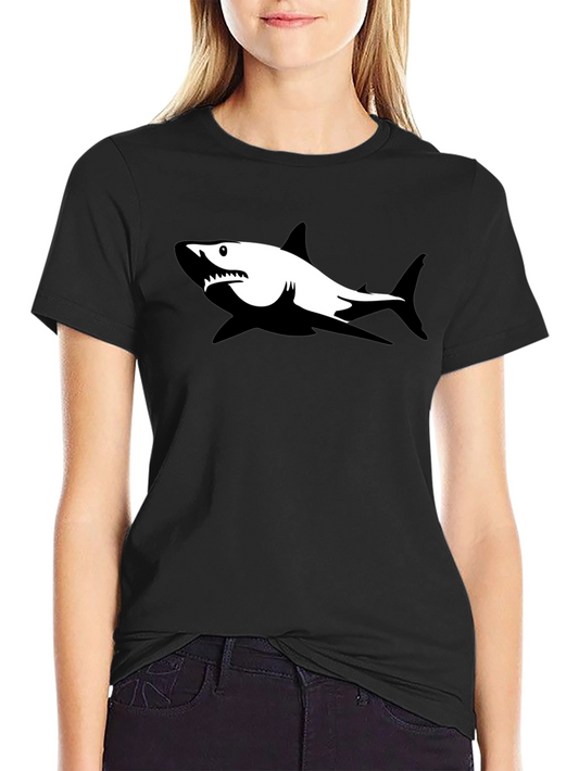 Black Shark Graphic Tee - Mens Casual Shirt