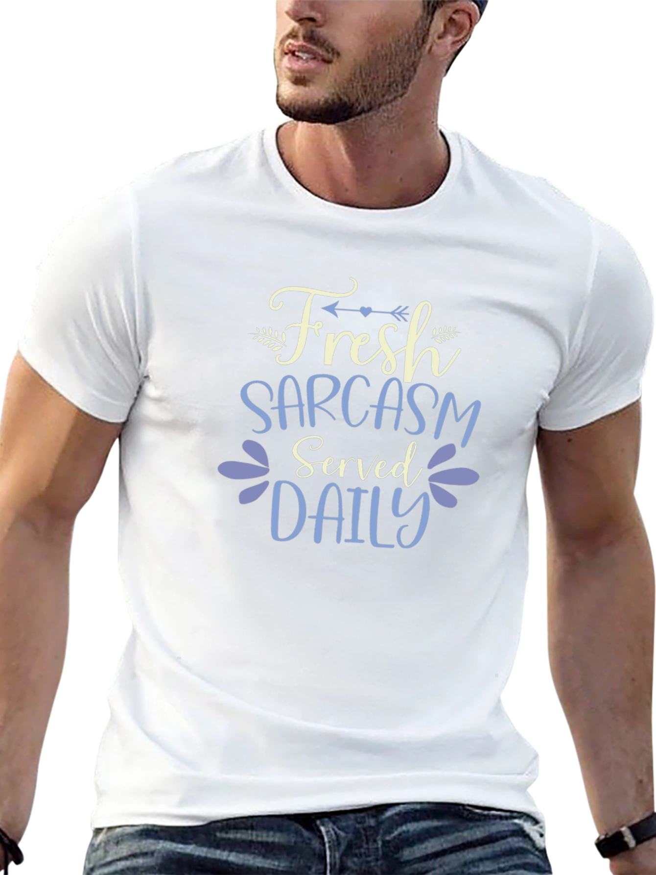 Sarcasm Daily Black Cotton T-Shirt