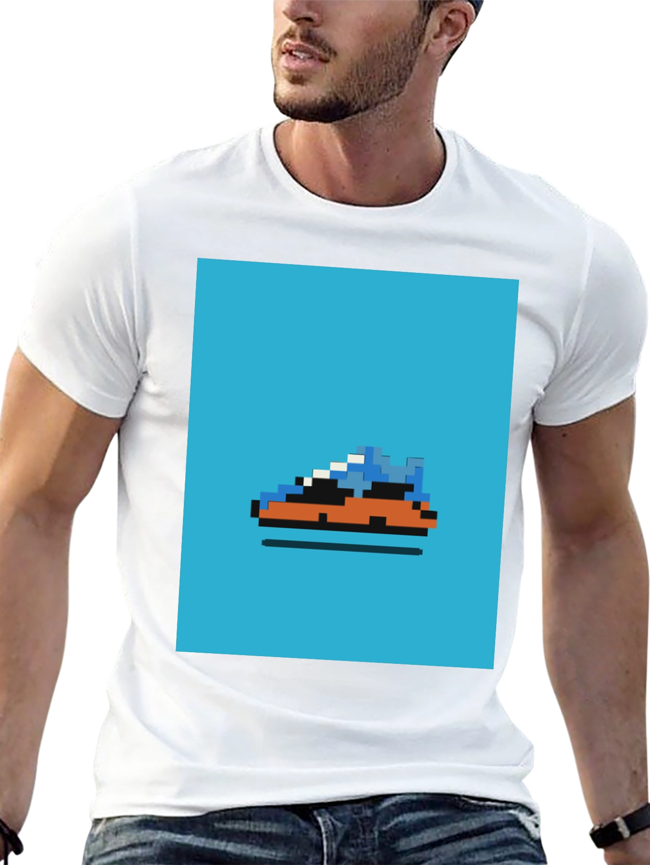 Pixel Sneaker T-Shirt - Retro Gaming Style