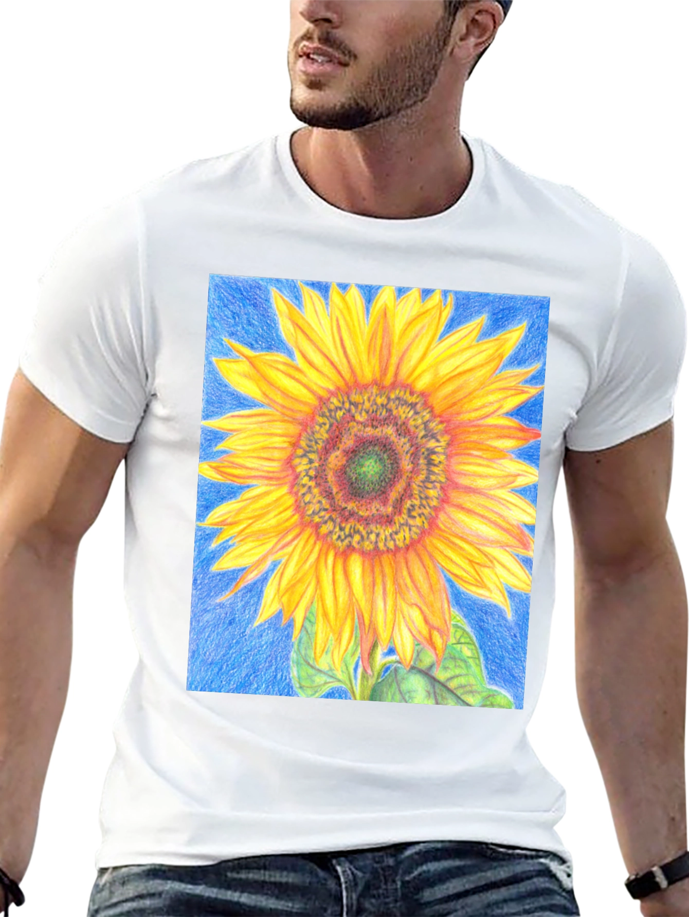 Sunflower Graphic Tee - Vivid Floral Print