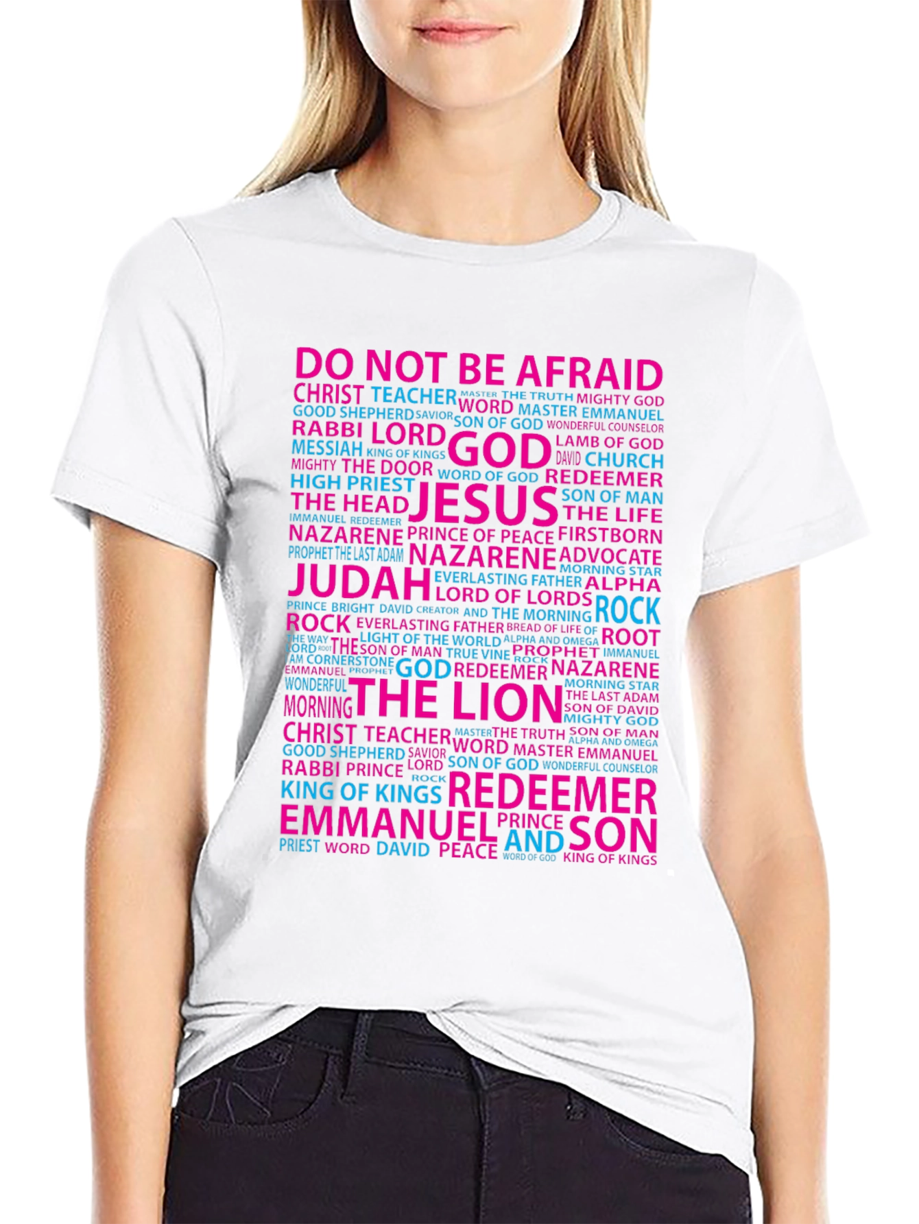 Faith-Inspired Word Art Graphic T-Shirt