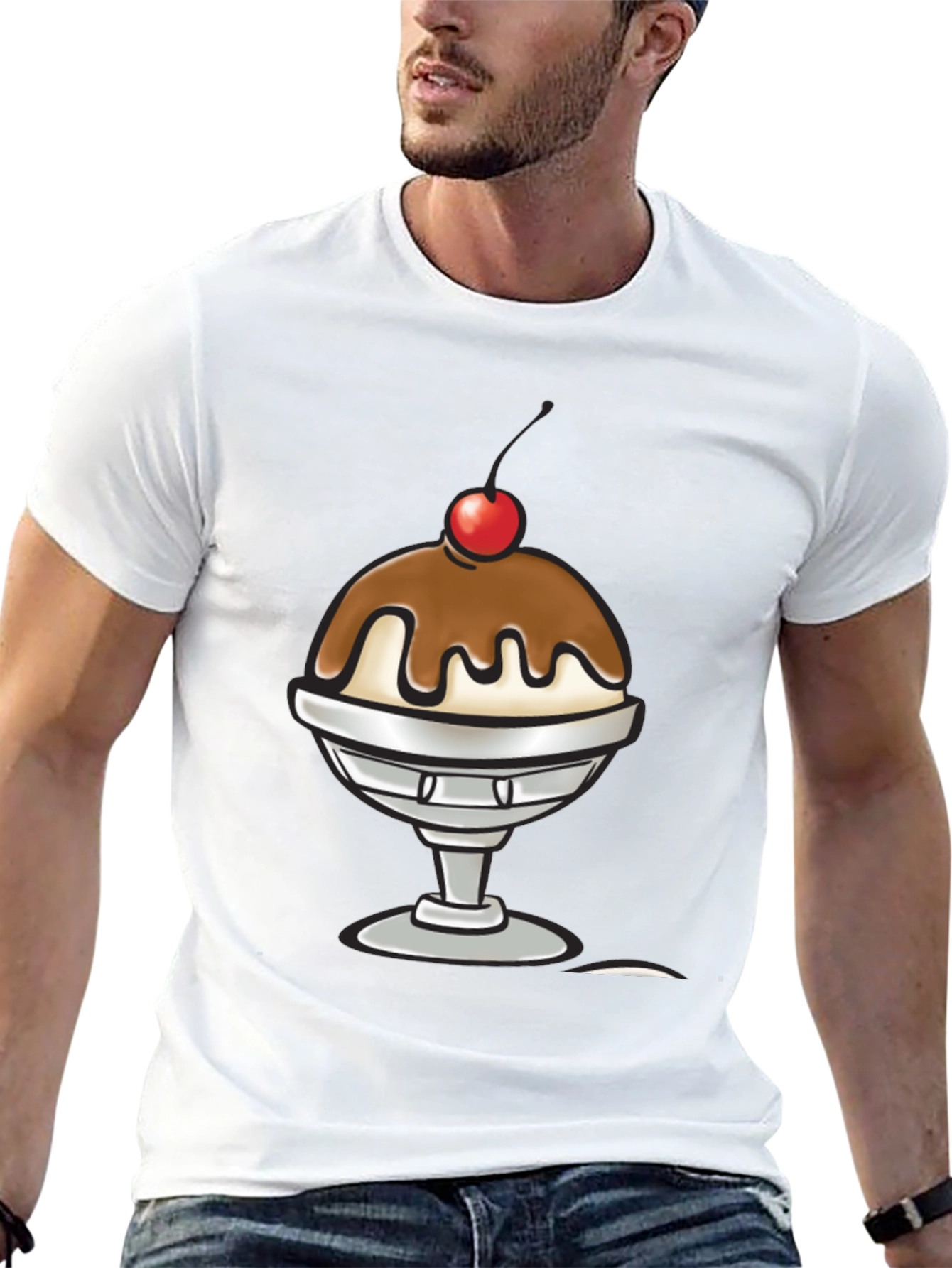 Ice Cream Sundae Graphic T-Shirt