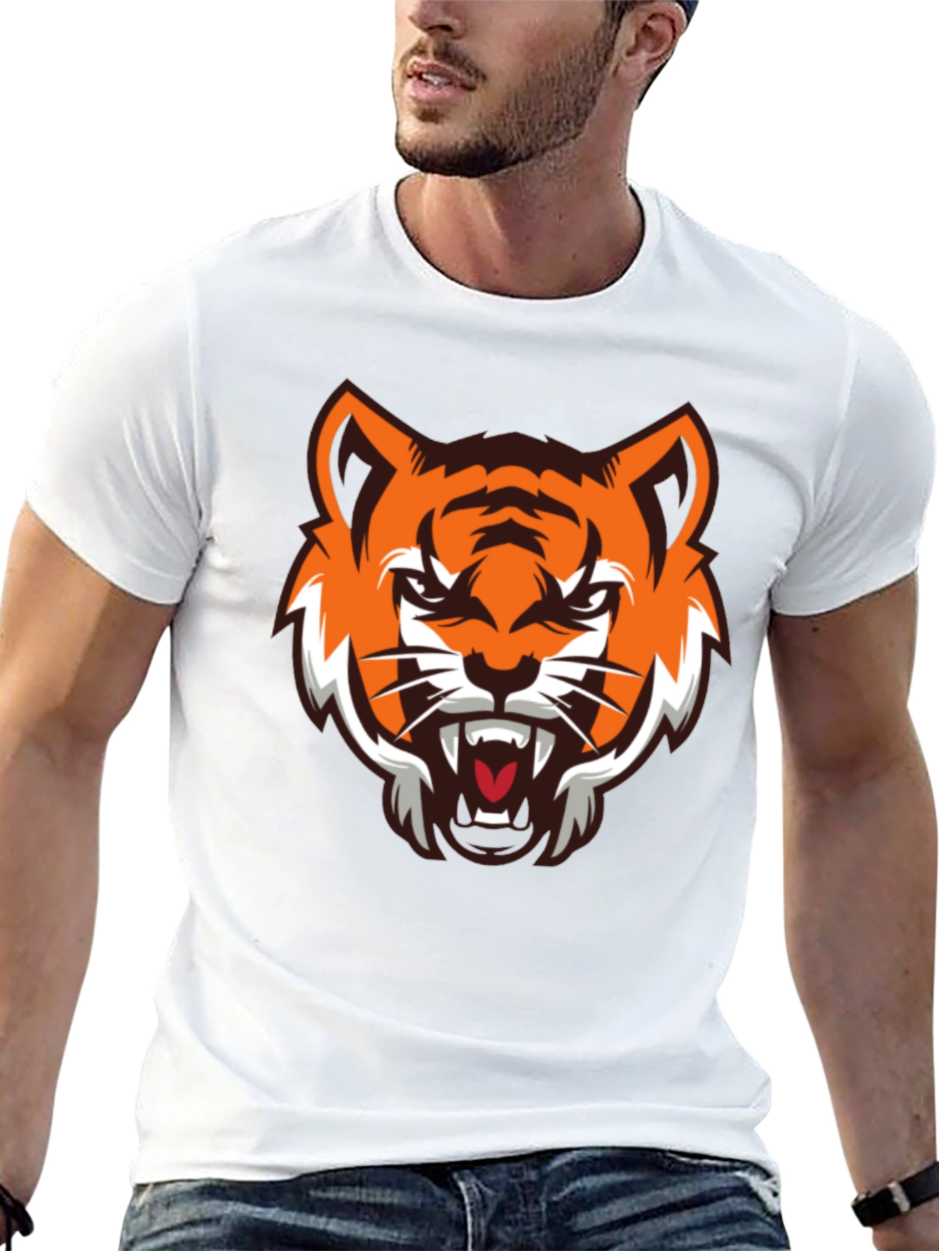 Tiger Graphic Black T-Shirt - Fierce Style