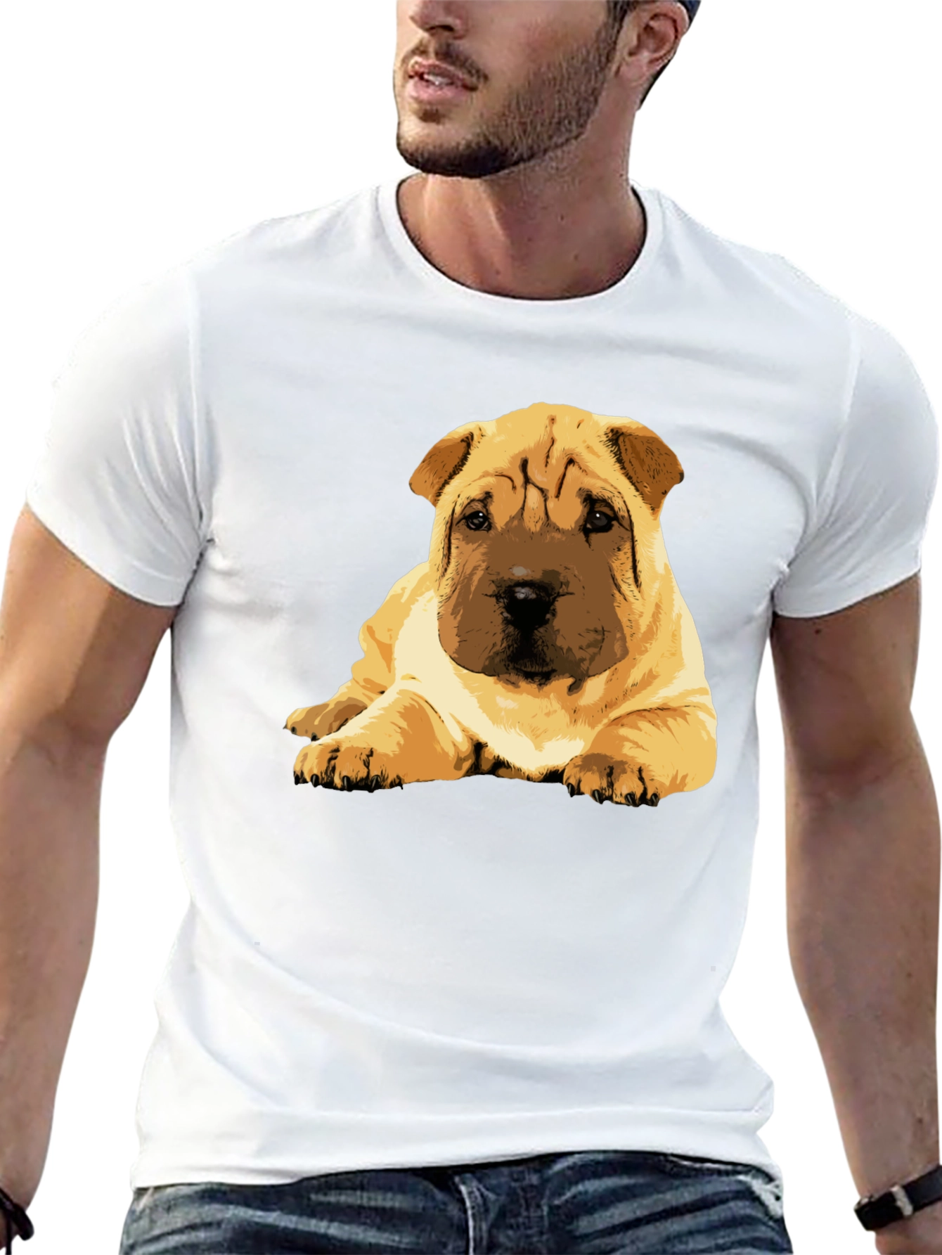 Shar Pei Puppy Graphic Tee - Soft Cotton Blend