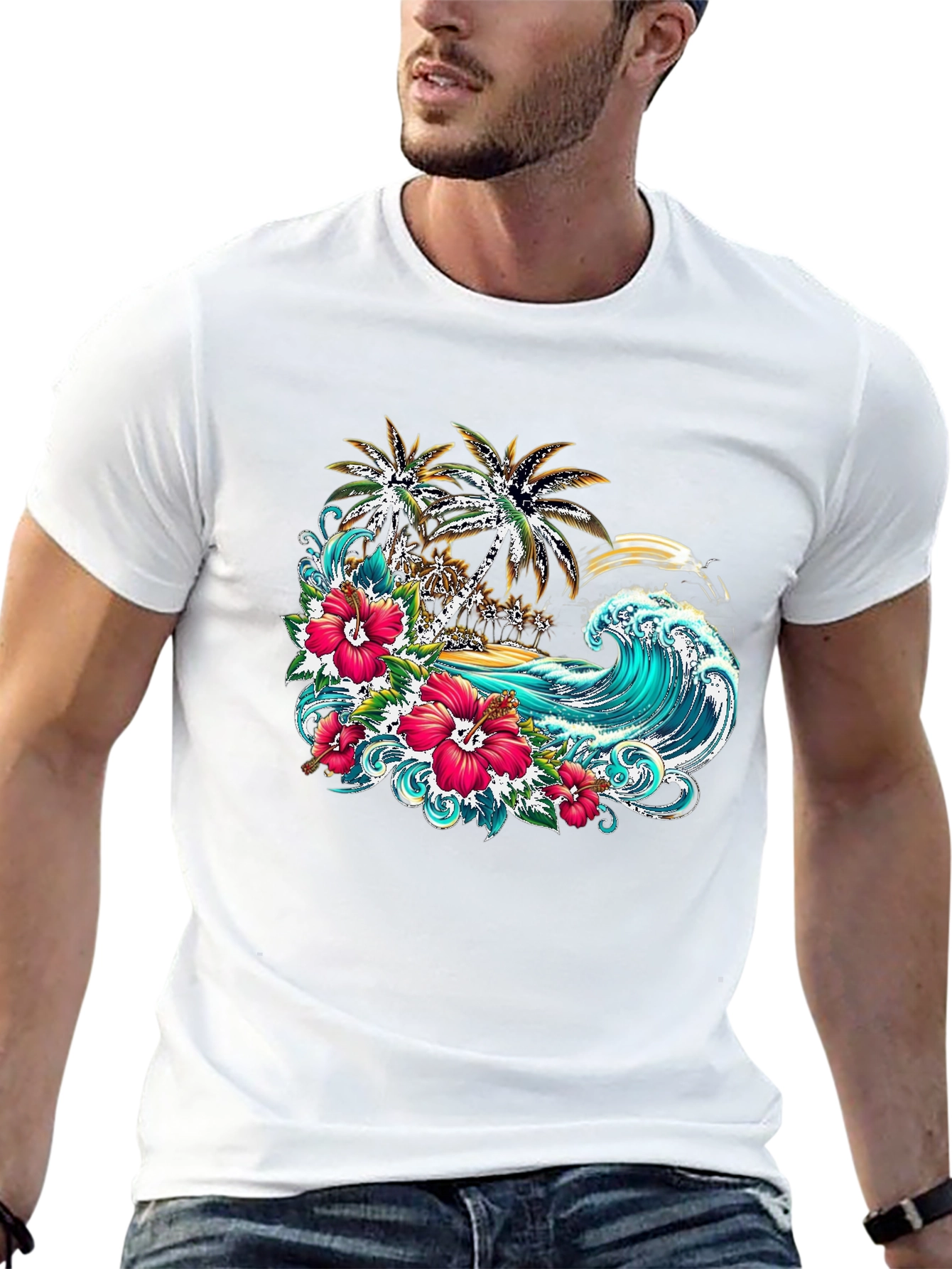 Tropical Paradise Graphic T-Shirt