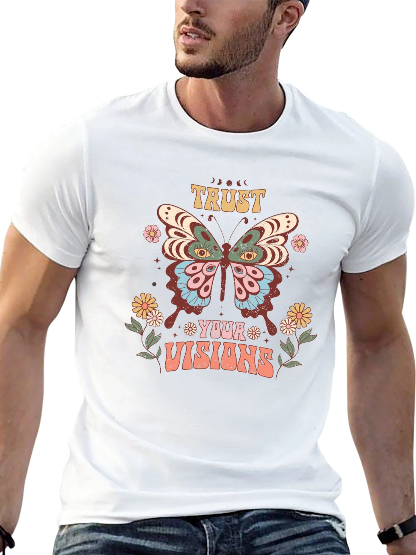 Trust Your Visions Butterfly Graphic T-Shirt