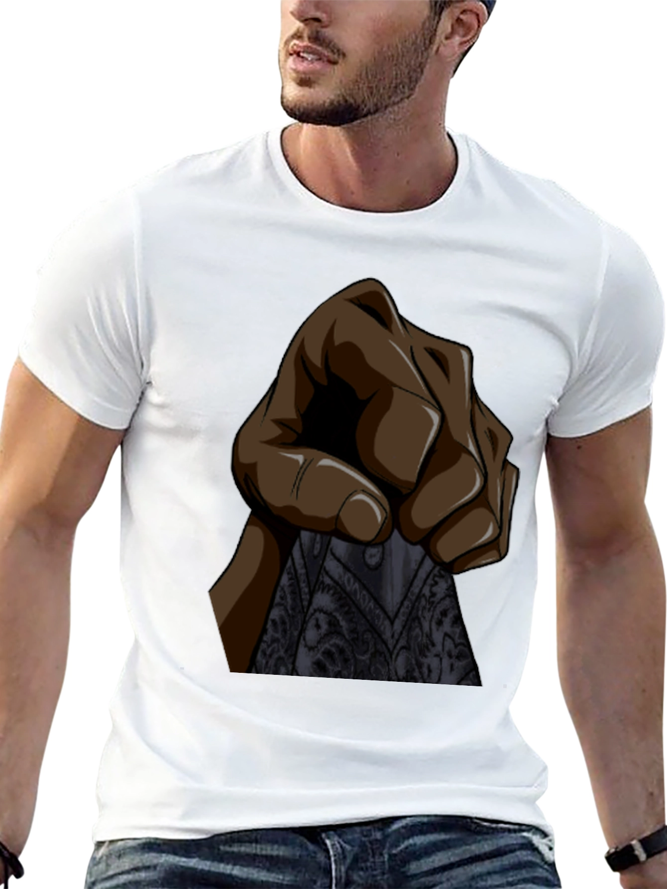 Graphic Tee: Hand Holding Bandana