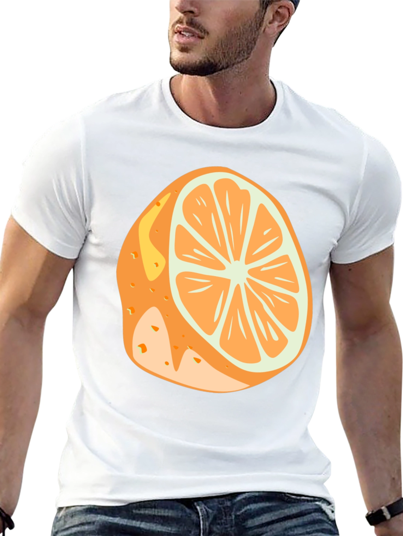 Orange Slice Graphic T-Shirt - Fresh & Fun!