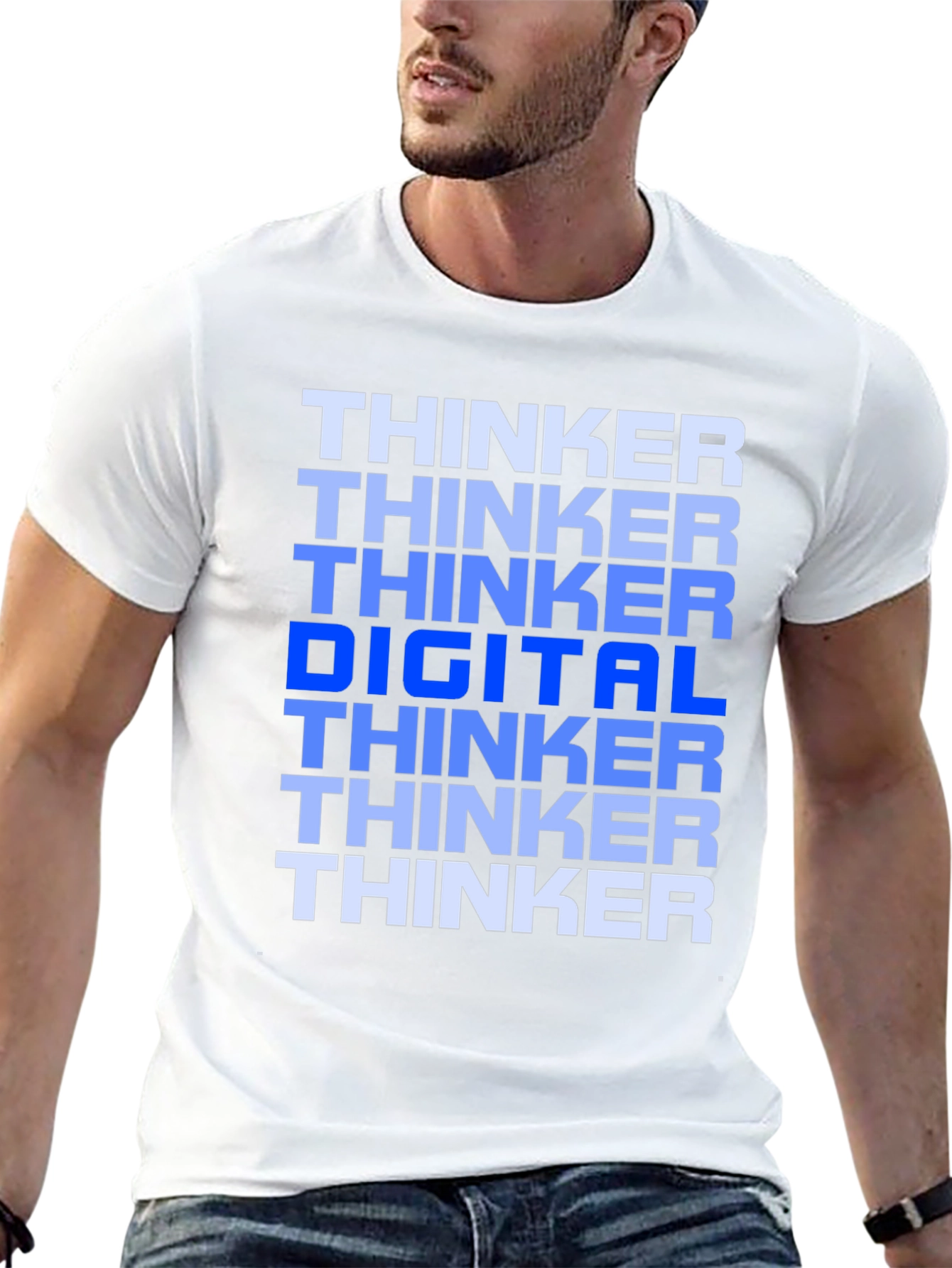 Digital Thinker Graphic T-Shirt - Bold Statement Tee