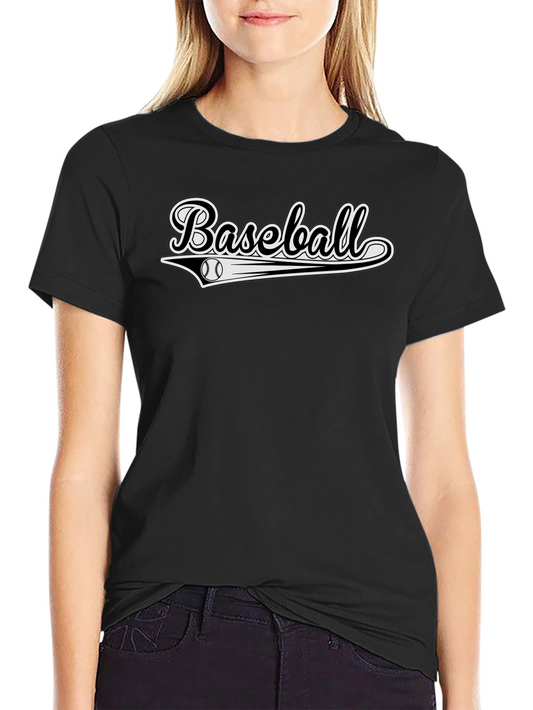 Black Baseball Graphic Tee - Stylish & Sporty