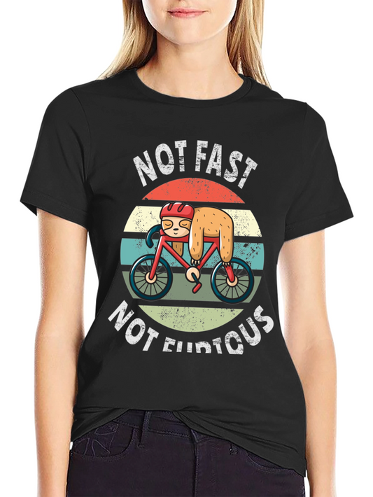 Not Fast Not Furious Sloth Biker T-Shirt