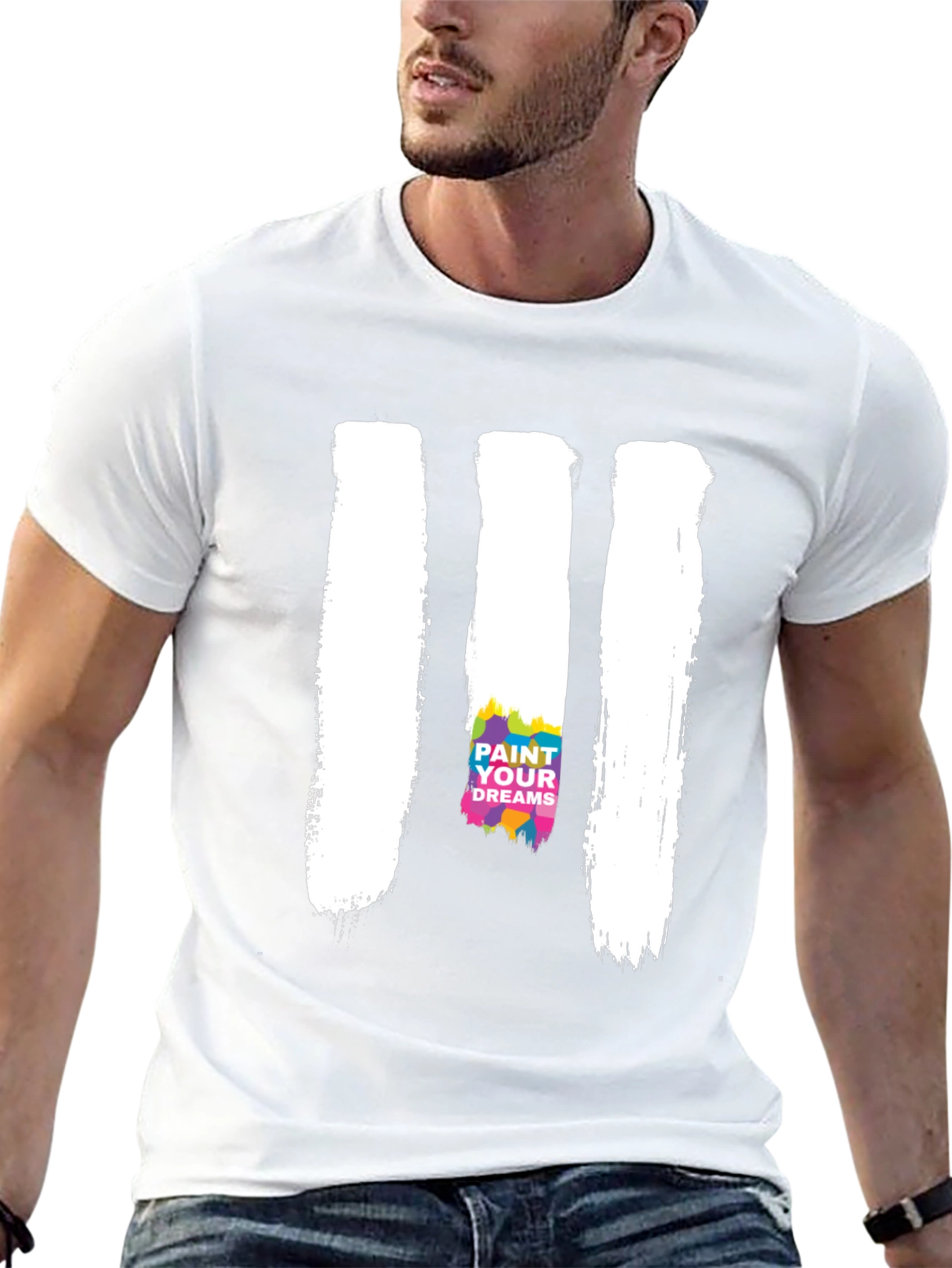 Paint Your Dreams Graphic Tee - Stylish Black T-Shirt